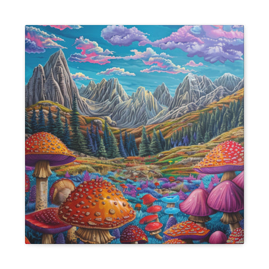 Canvas Print - Rocky Mountain Mushroom Field