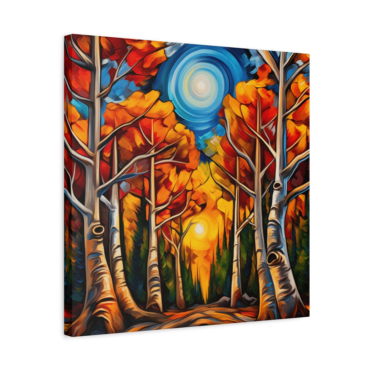 Autumn Forest Canvas Art Print - Vibrant Fall Decor for Home & Office