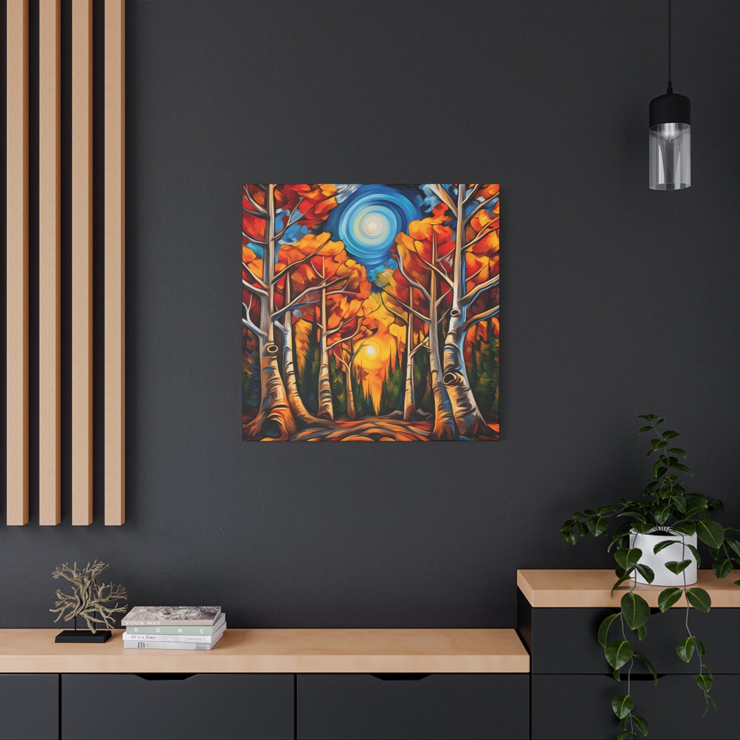 Autumn Forest Canvas Art Print - Vibrant Fall Decor for Home & Office
