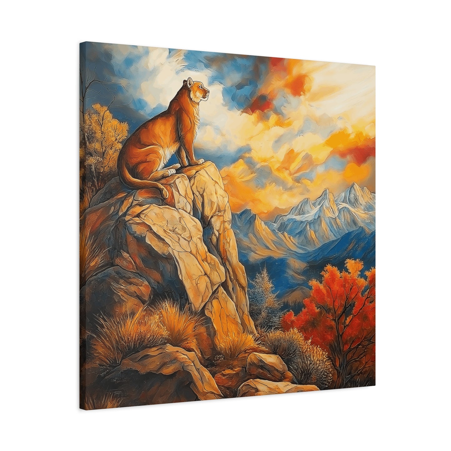 Majestic Lion Canvas Art - Vibrant Nature Wall Decor