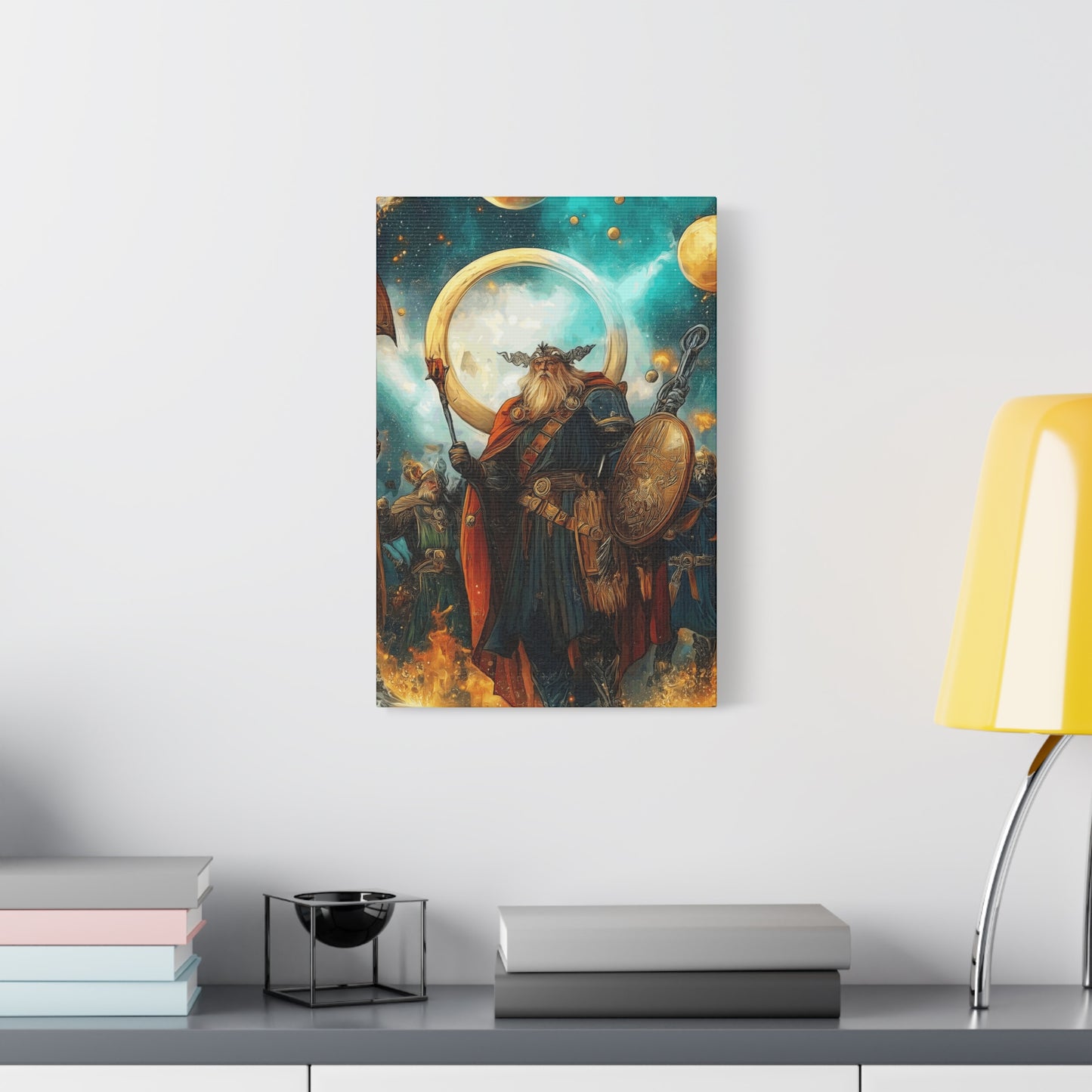 Mythical Warrior Canvas Art - Stretched Wall Decor for Fantasy Lovers