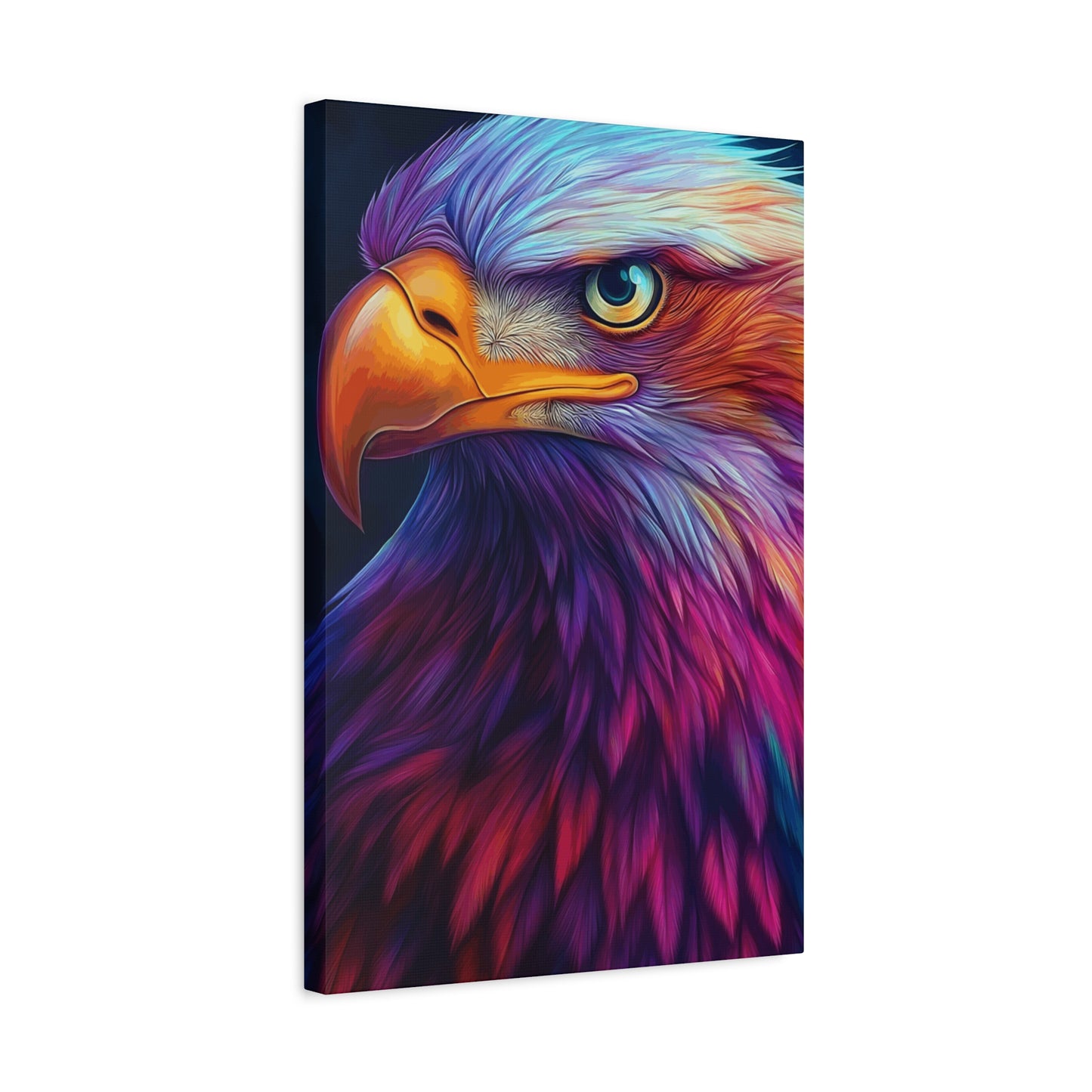 Vibrant Eagle Canvas Wall Art - Colorful Wildlife Decor