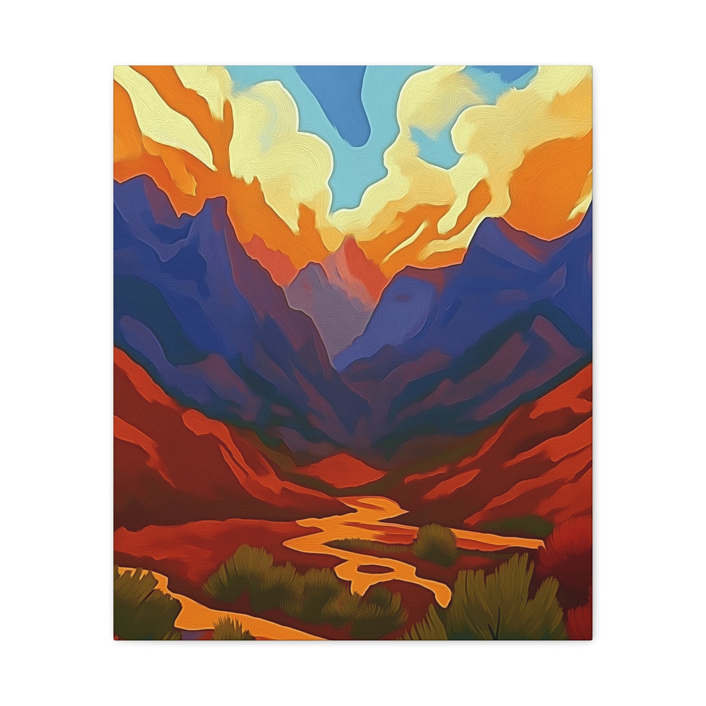 Vibrant Mountain Sunset Landscape-Where are we 2