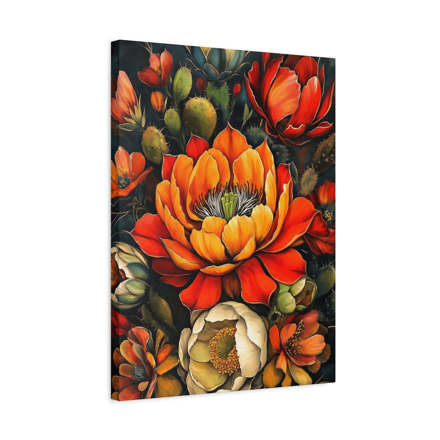 Vibrant Bold Floral Canvas Art -