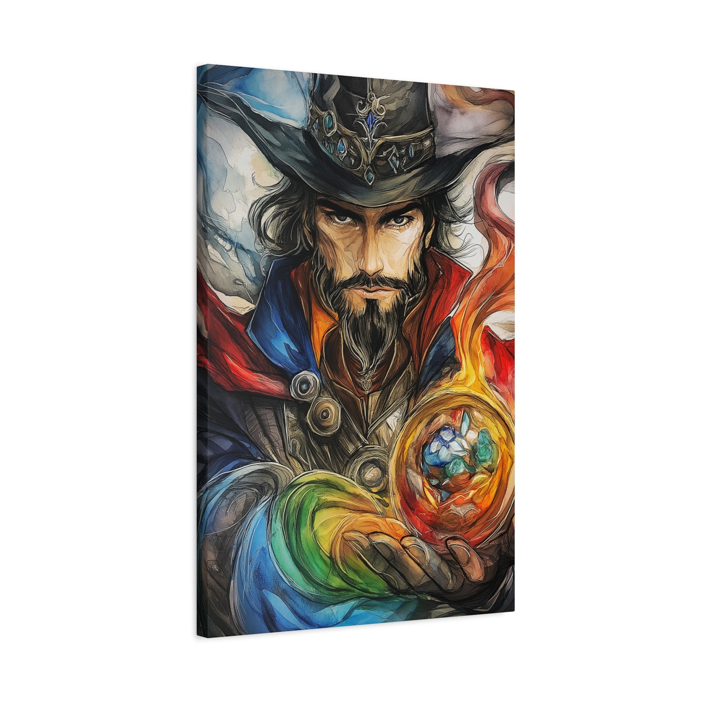 Mystical Wizard Canvas Art - Fantasy Home Decor for Magic Lovers