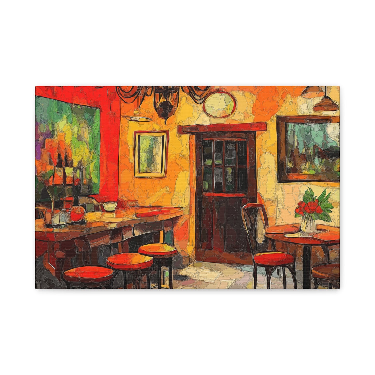 Vibrant Restaurant Canvas Wall Art - Colorful Decor for Dining Spaces