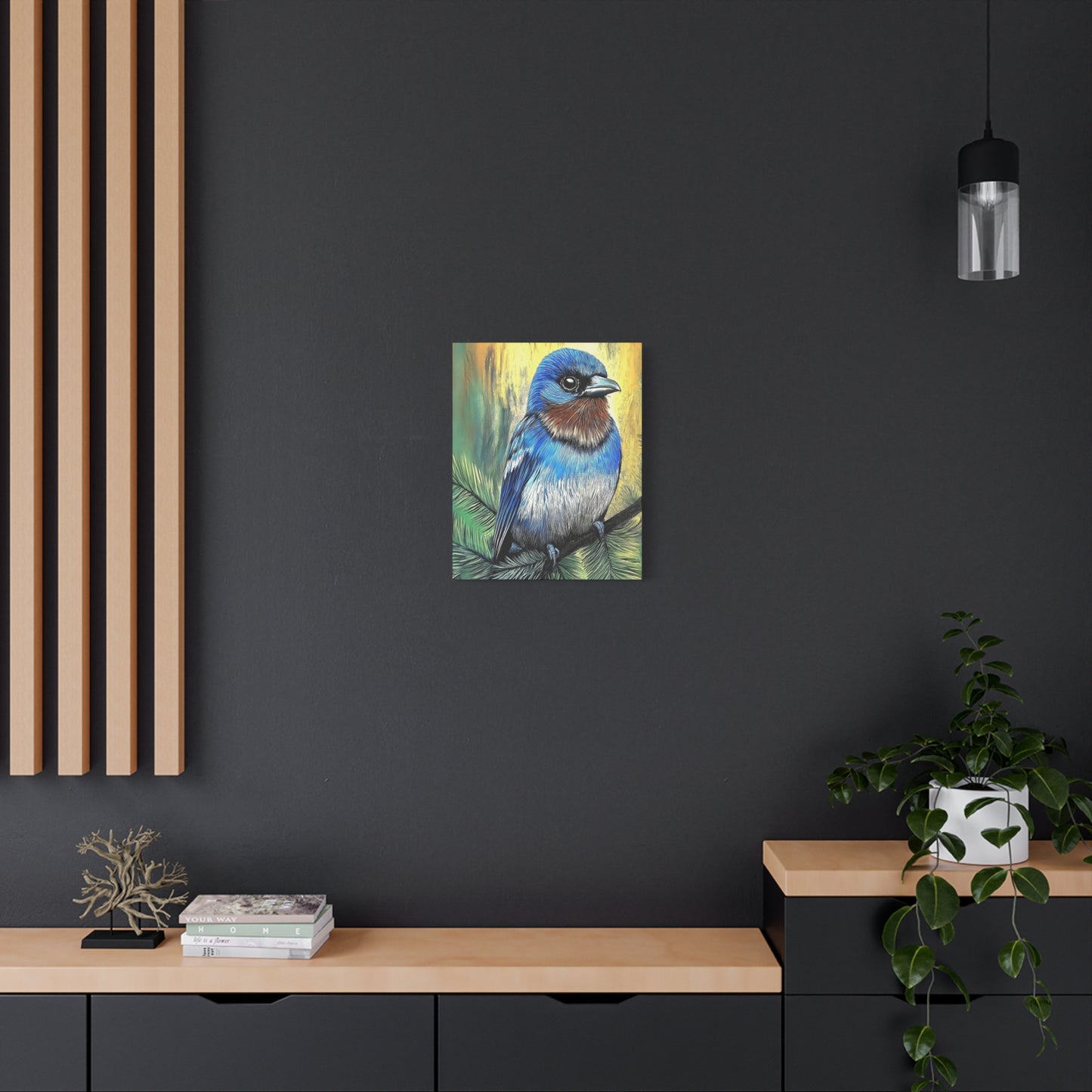 Canvas Wall Art - Bluebird Watching