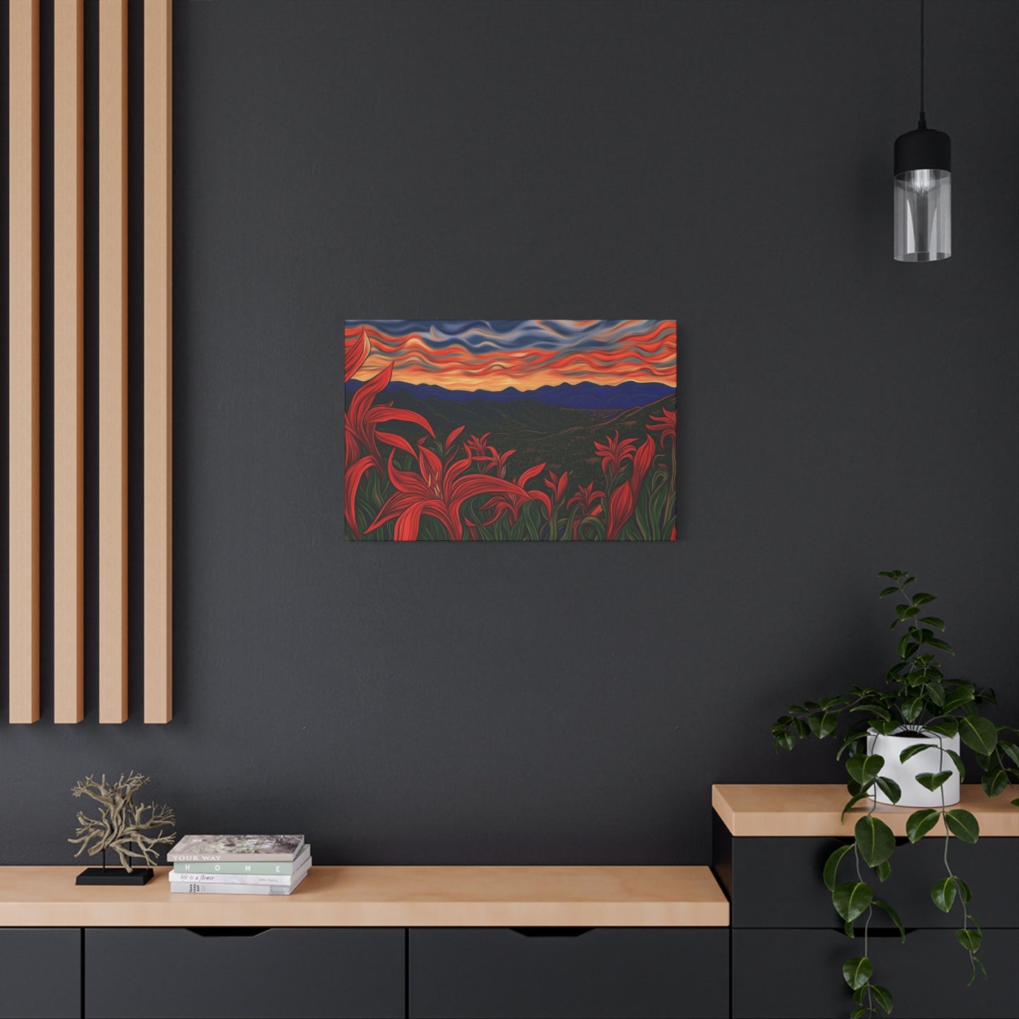 Canvas Print SF Day Lillies at Sunset