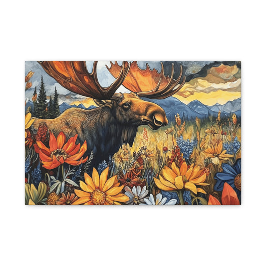 Majestic Moose Canvas Art - Nature Wall Decor for Wildlife Lovers
