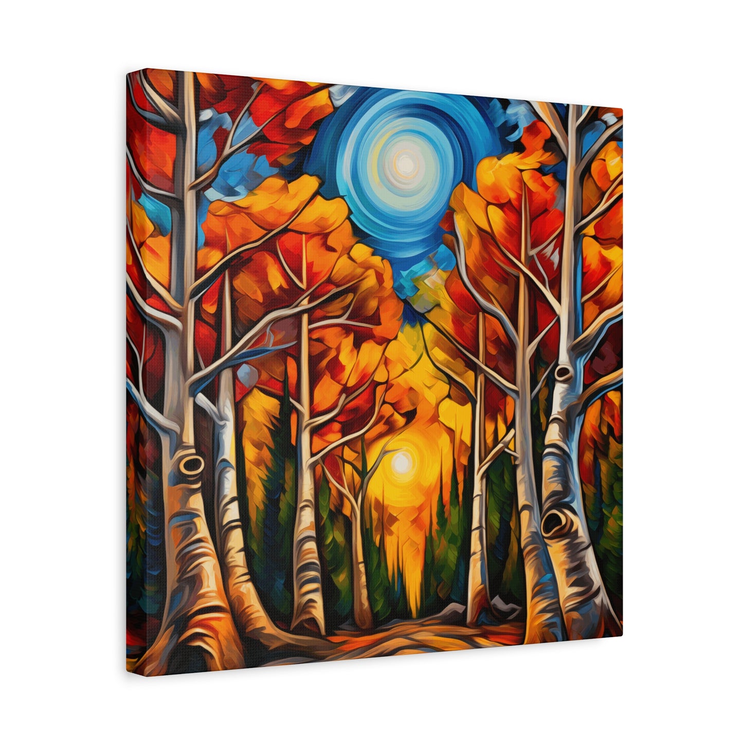 Autumn Forest Canvas Art Print - Vibrant Fall Decor for Home & Office