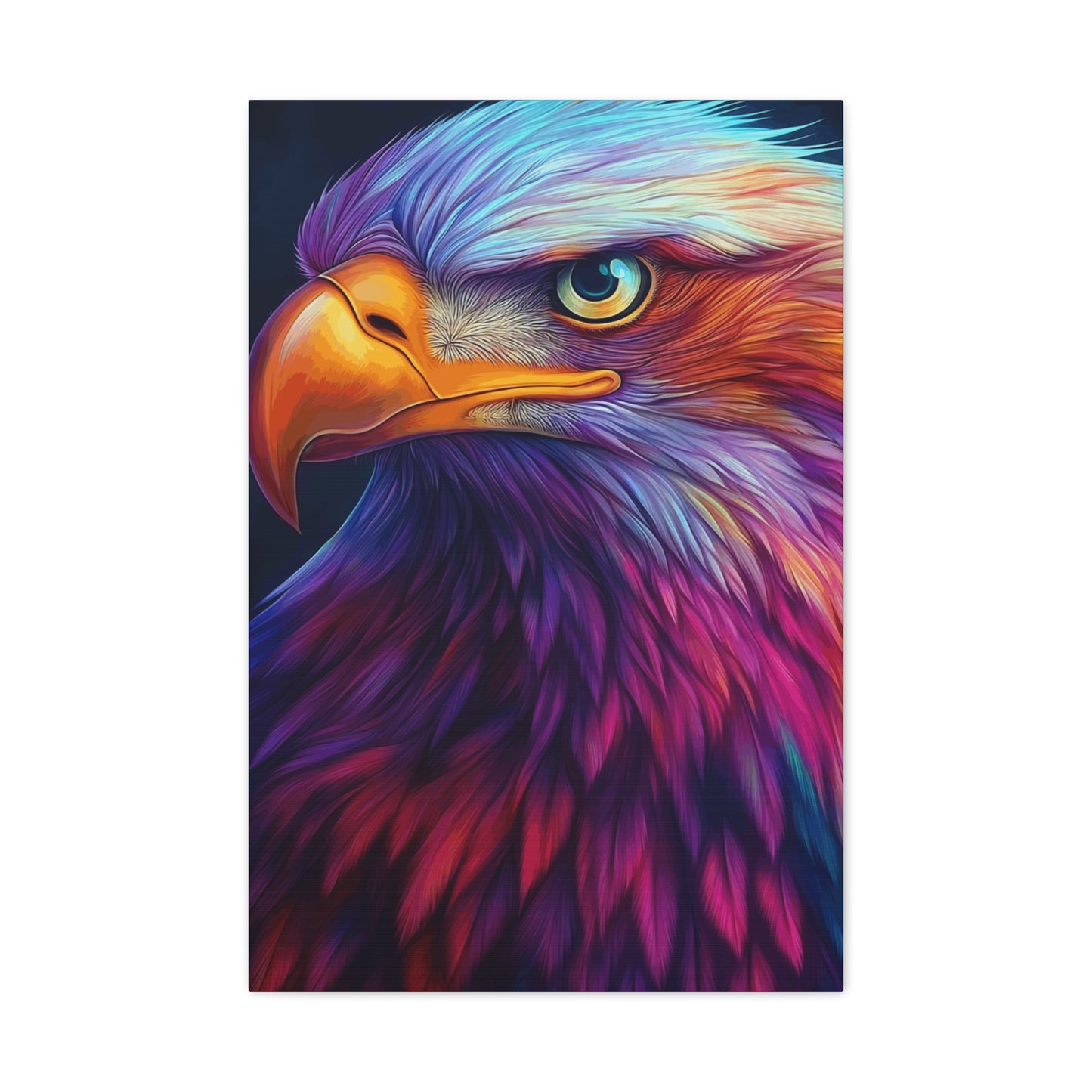 Vibrant Eagle Canvas Wall Art - Colorful Wildlife Decor