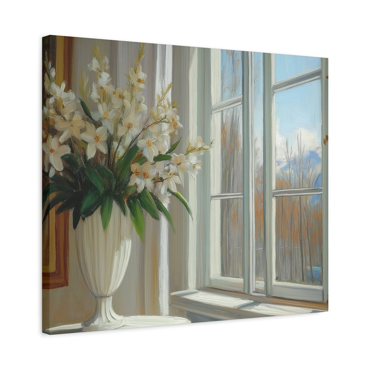 Serene Floral Canvas Wall Art - Chic Home Decor for Tranquil Spaces