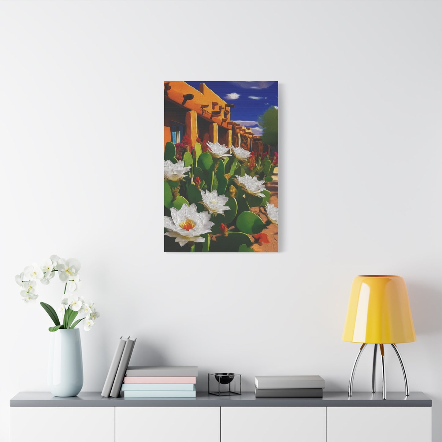 Canvas Wall Art - Cacti Blooming Beauty