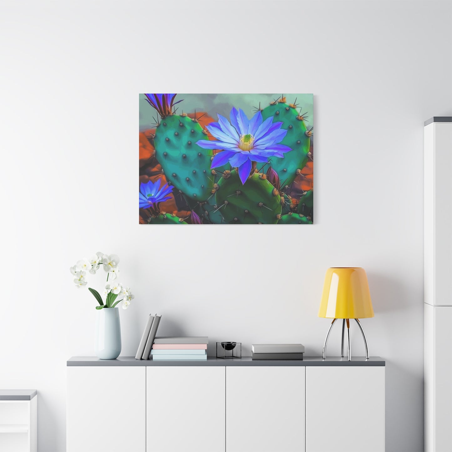 Vibrant Cactus Flower Canvas Art