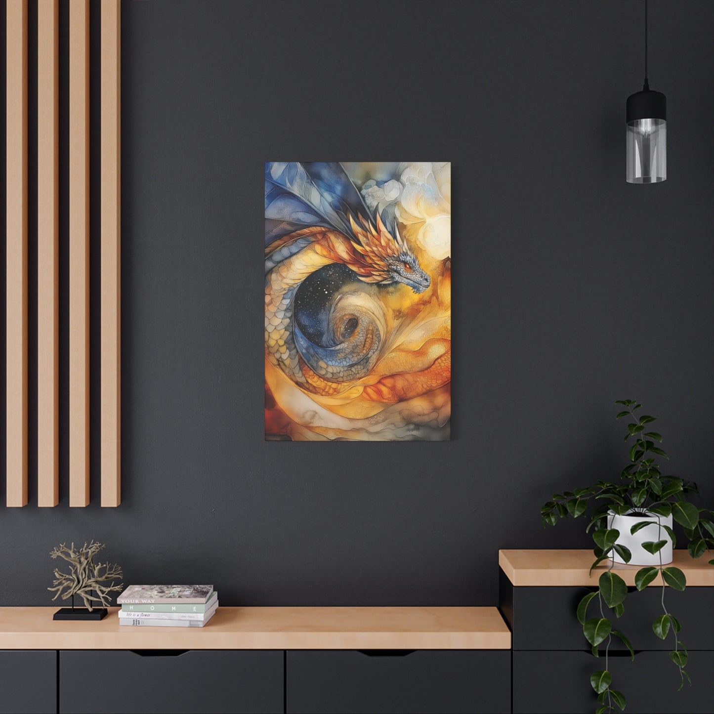 Majestic Dragon Art Canvas - Vibrant Fantasy Wall Decor