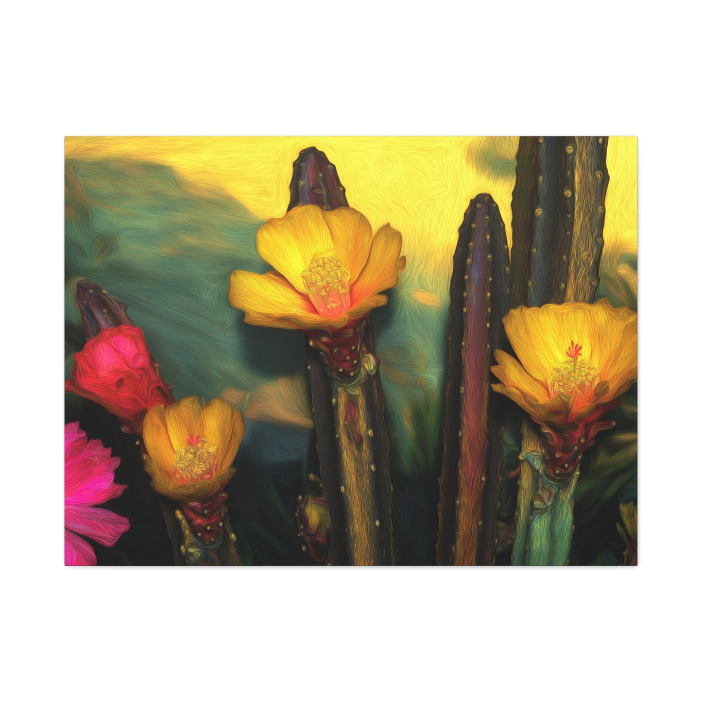Canvas Print - Cacti Bold Flowers SFC