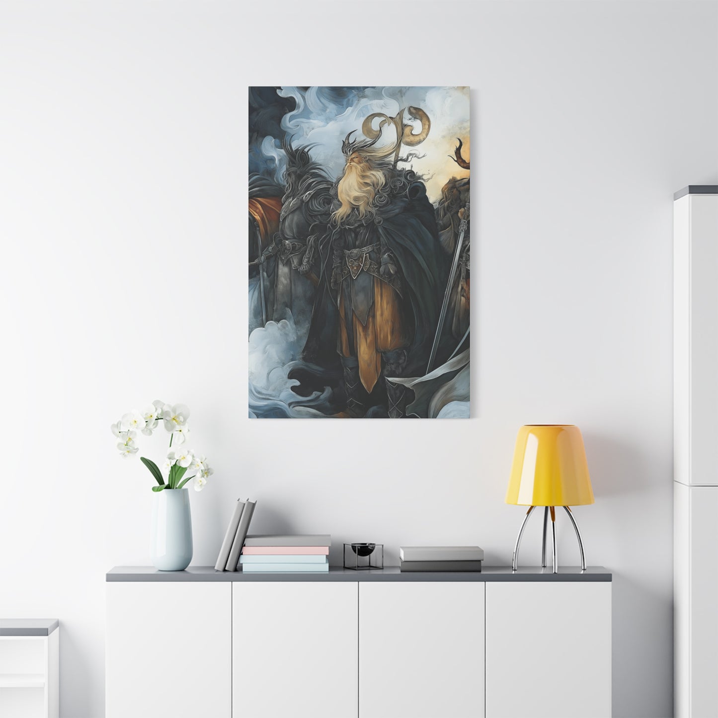Epic Fantasy Wall Art Canvas - Norse Mythology Inspired Decor