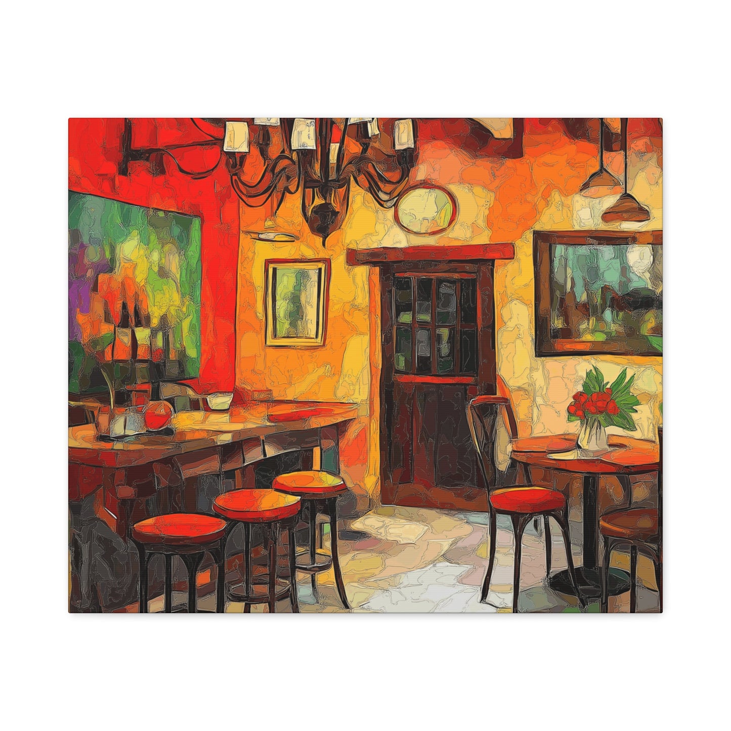 Vibrant Restaurant Canvas Wall Art - Colorful Decor for Dining Spaces