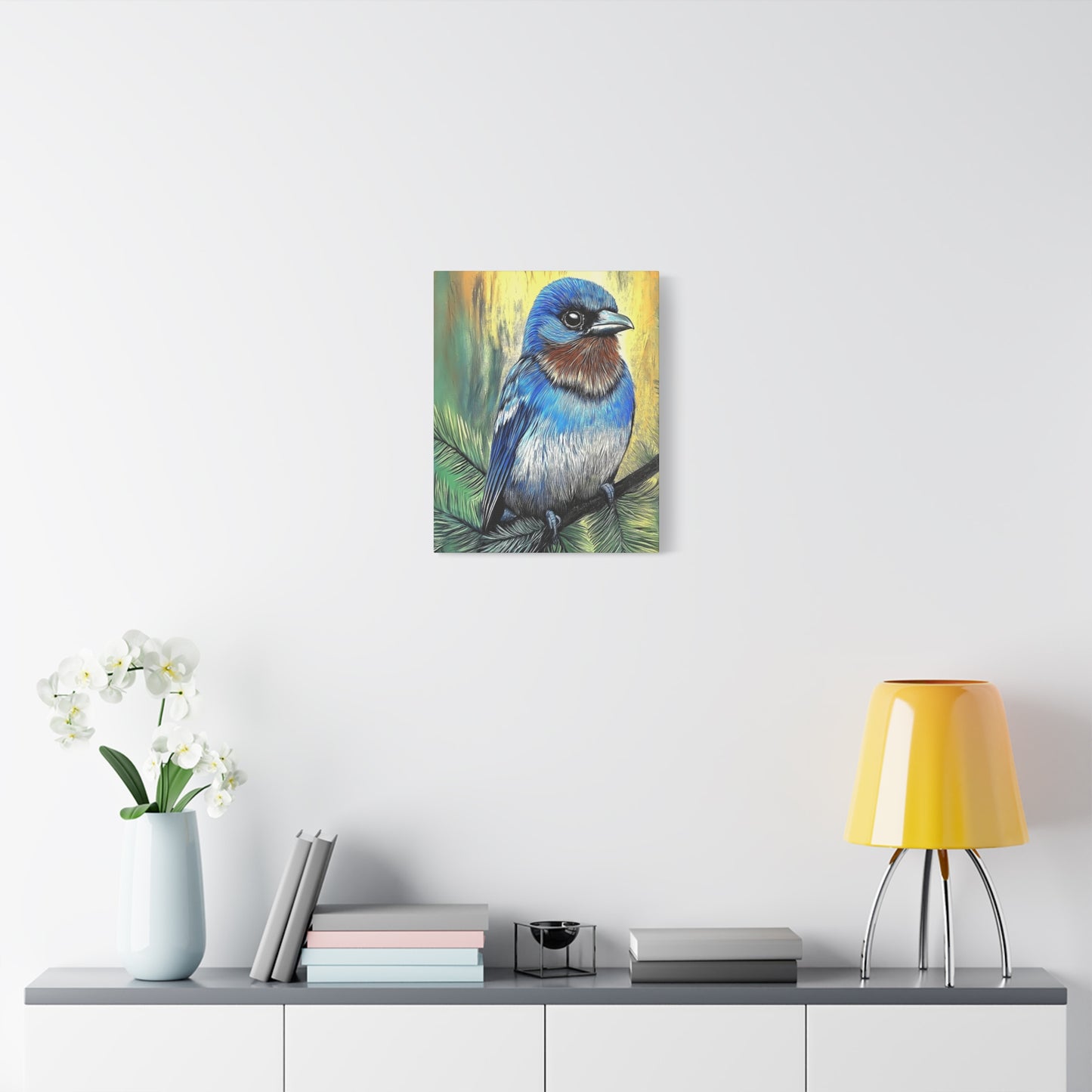 Canvas Wall Art - Bluebird Watching