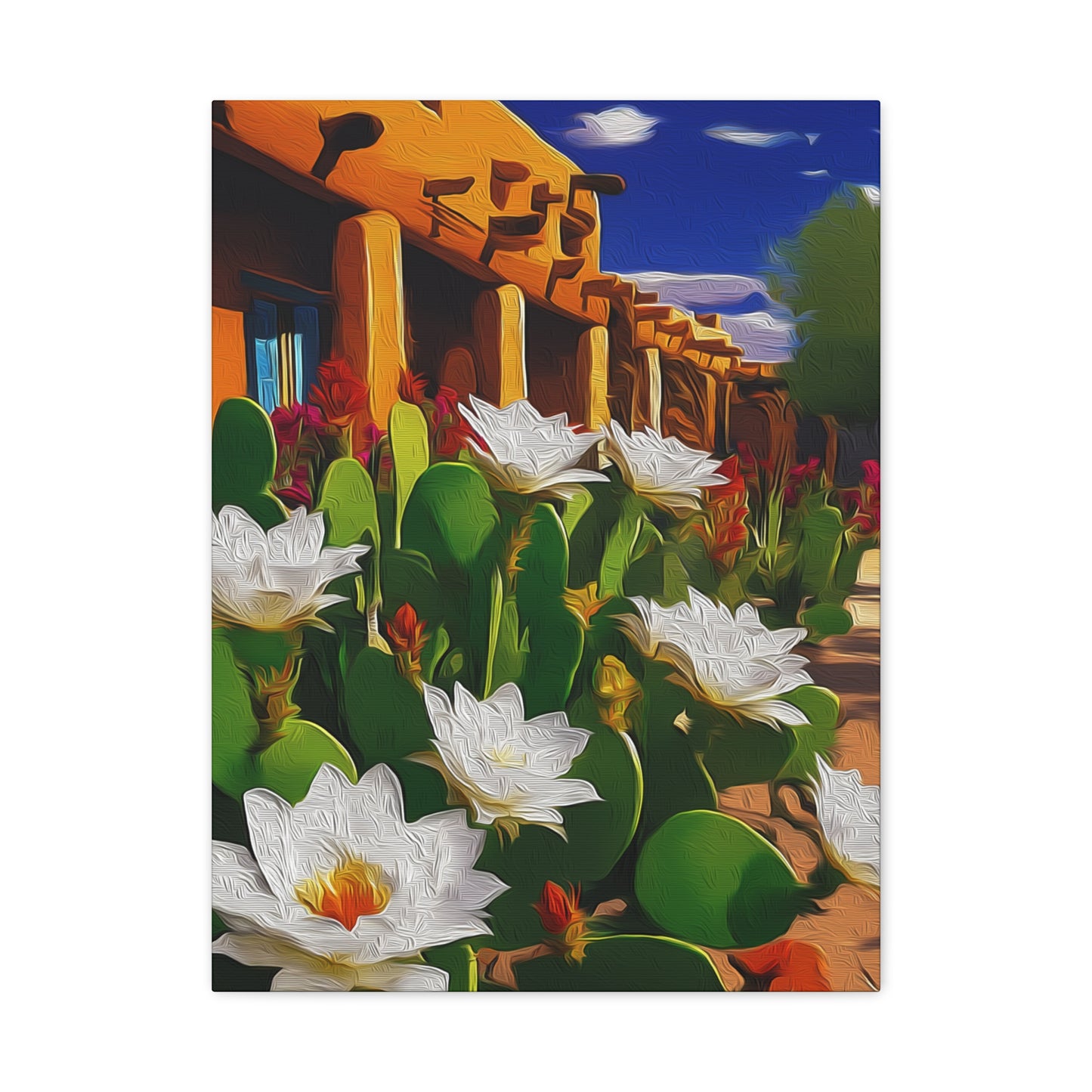 Canvas Wall Art - Cacti Blooming Beauty