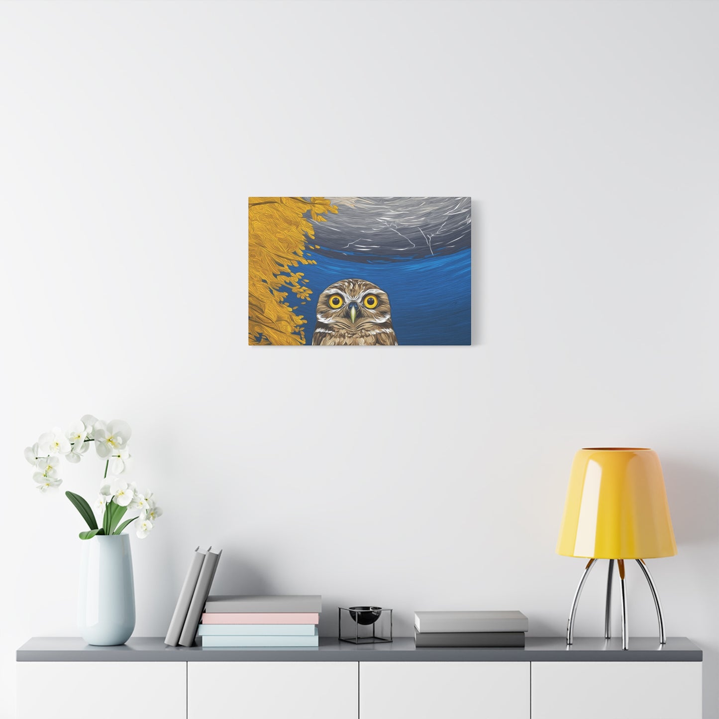 Canvas Print - NM Burrowing Owl in Tree
