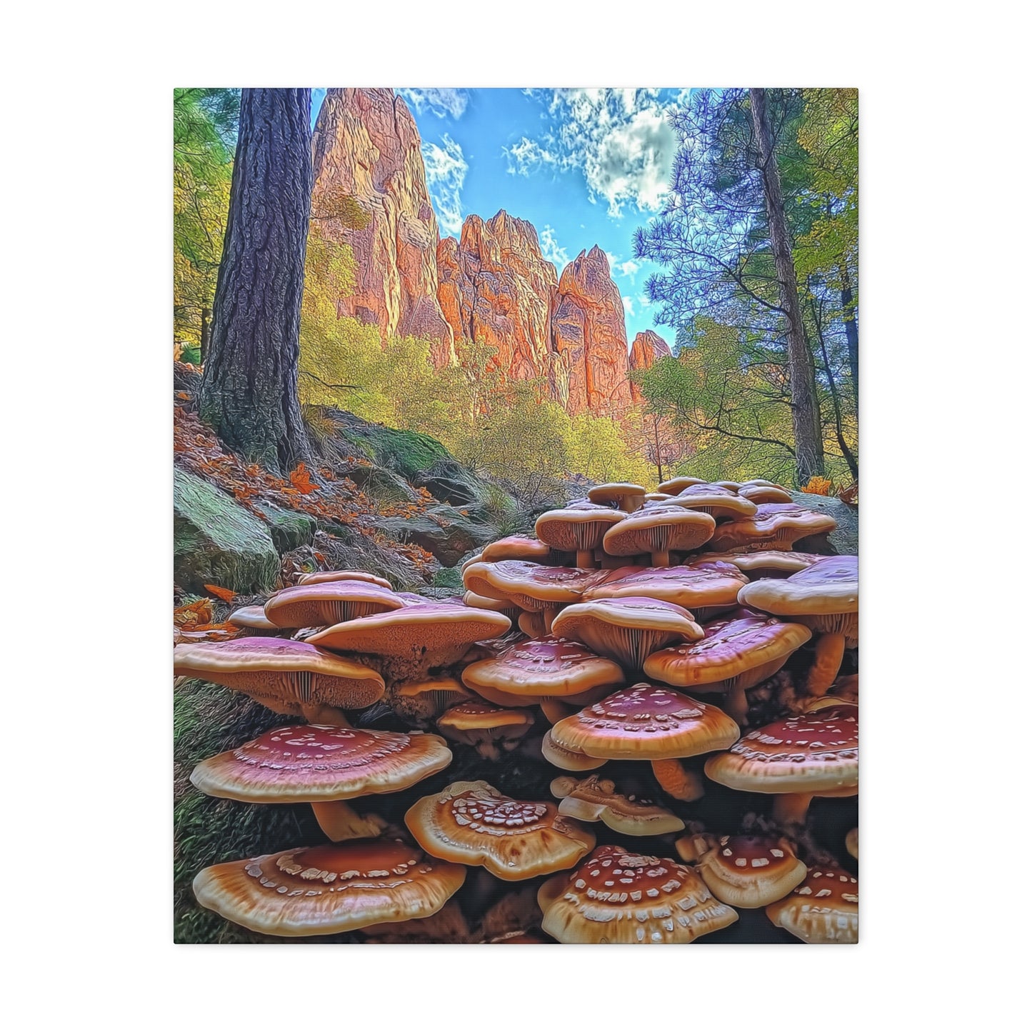 Canvas Print - Forest Mushrooms in the Rockies Two