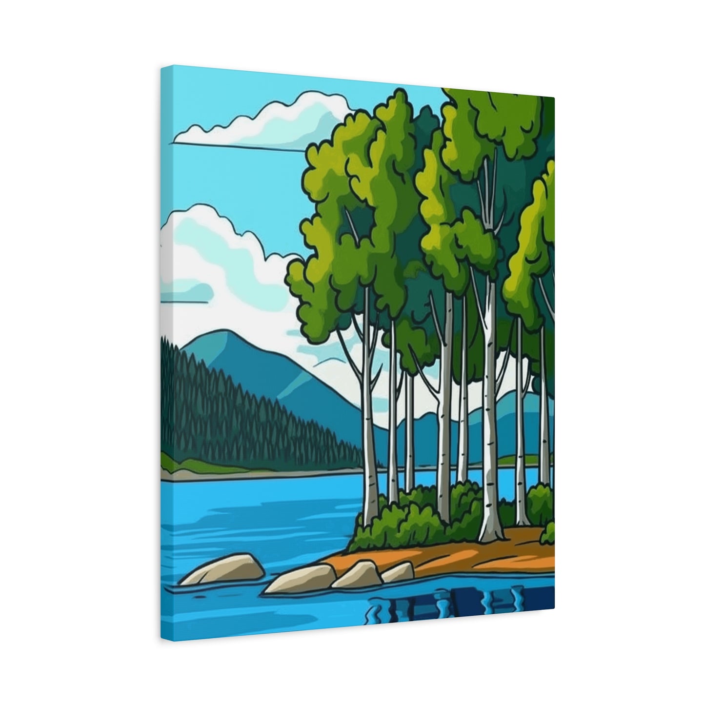 Canvas Print - Bold Mountain Lake