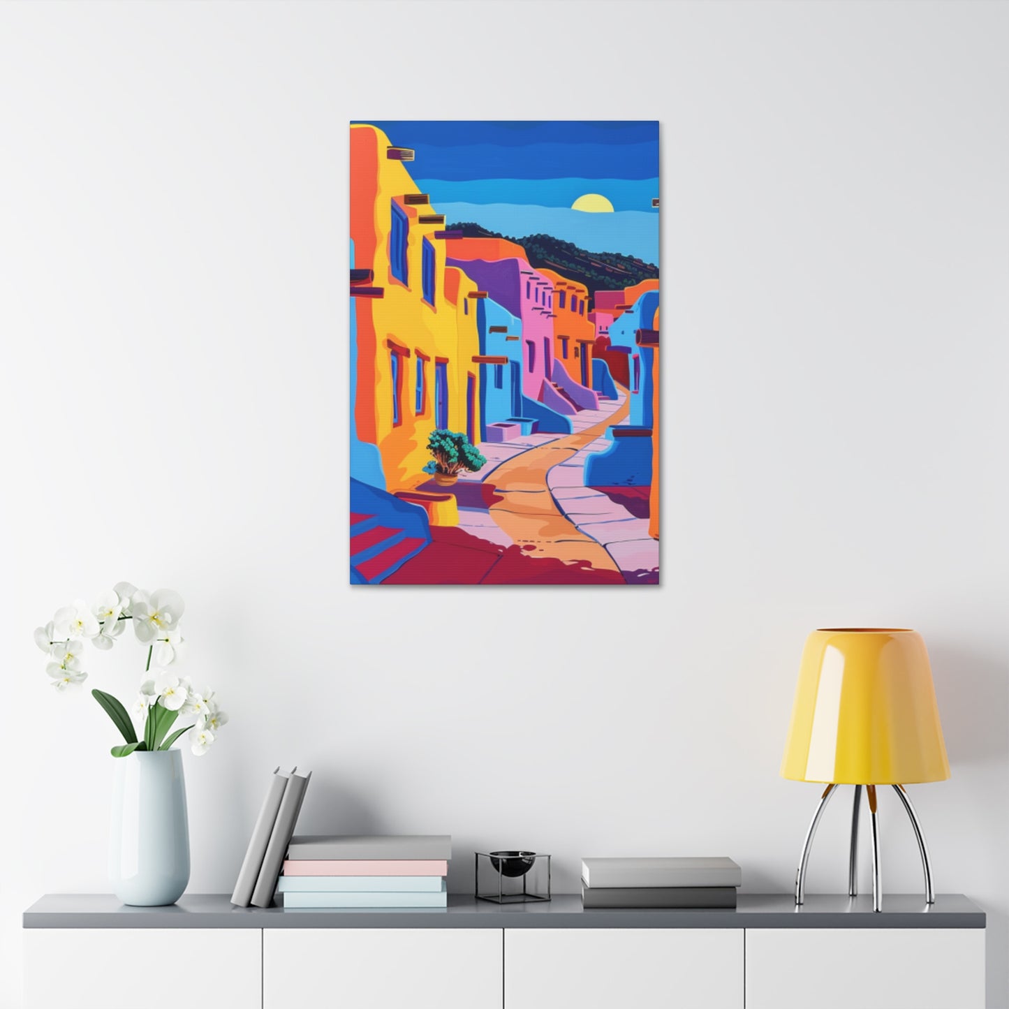 Colorful Southwest Village Sunset-1.5 in. Depth