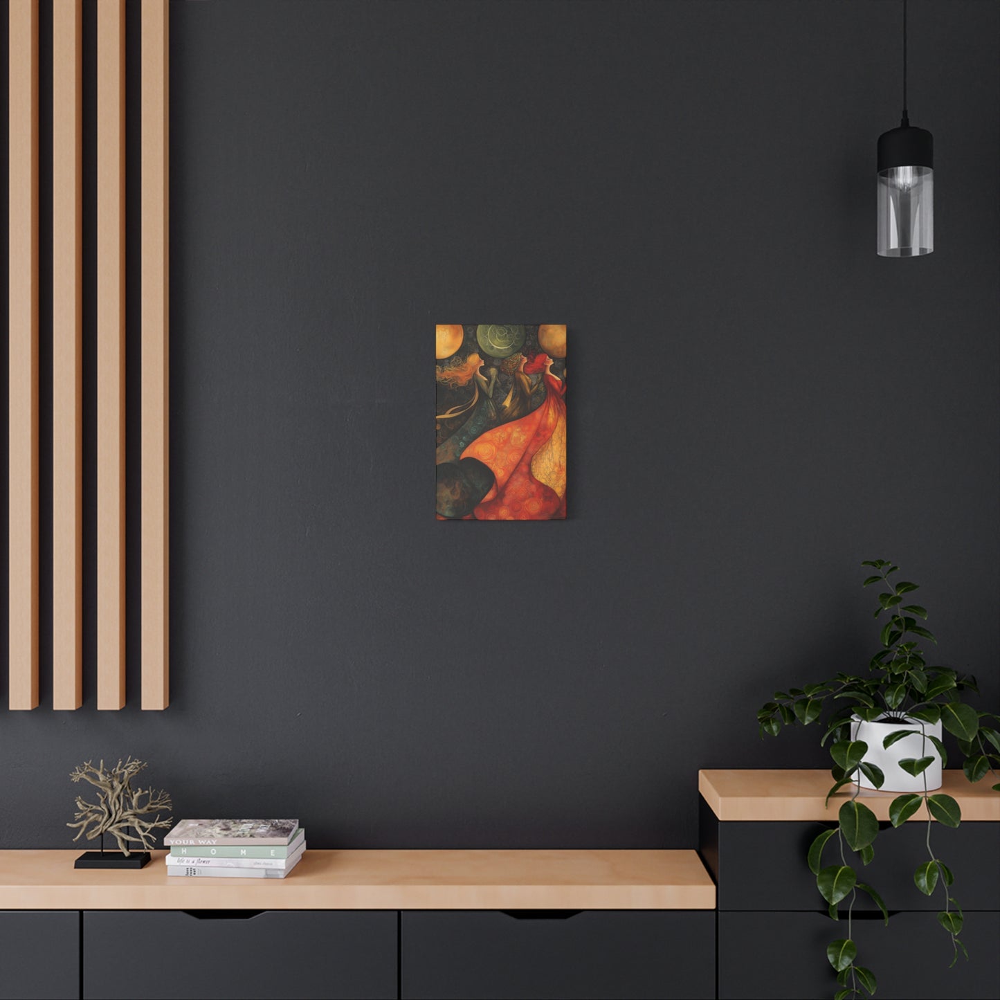 Elegant Women Art Canvas Print - Colorful Abstract Wall Decor