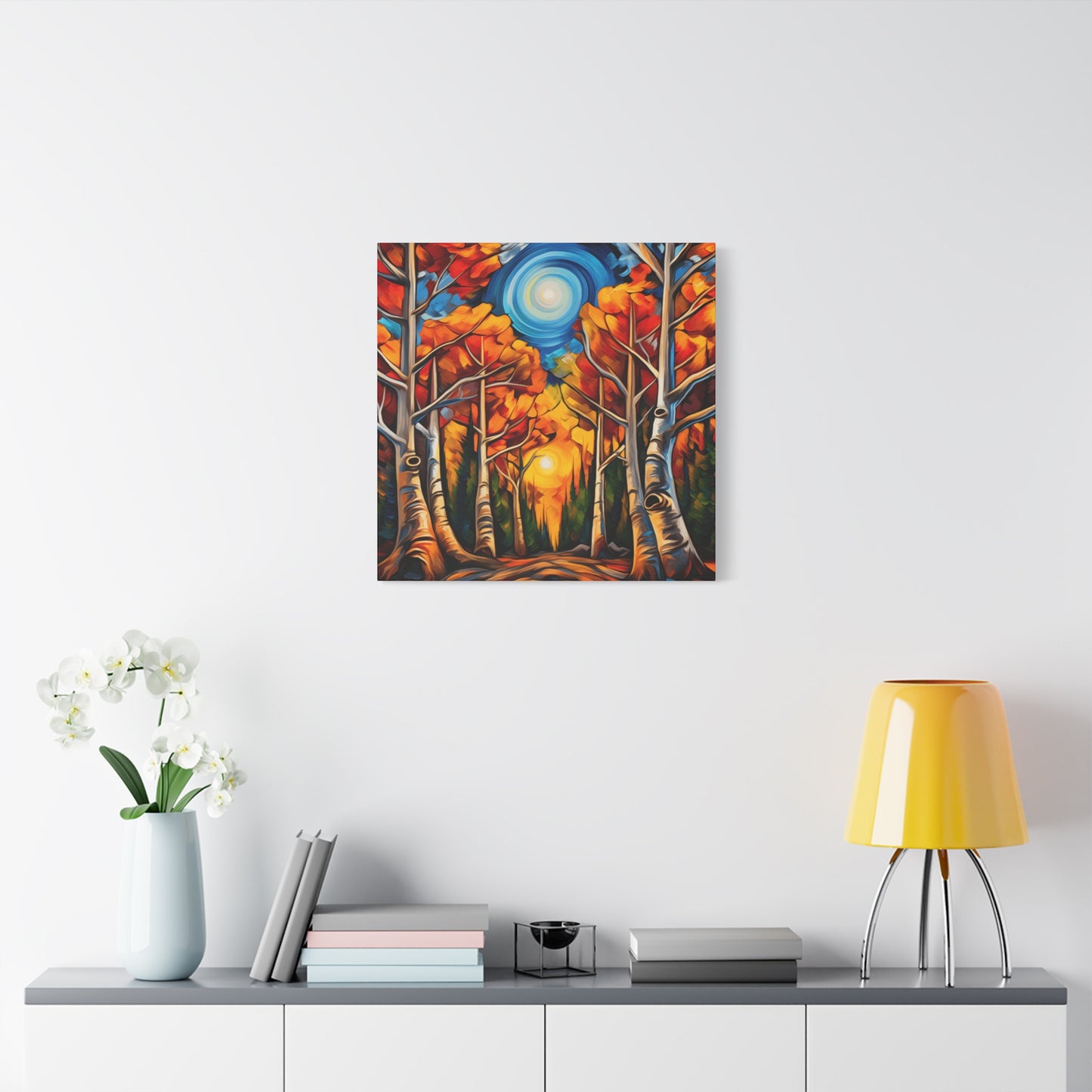 Autumn Forest Canvas Art Print - Vibrant Fall Decor for Home & Office