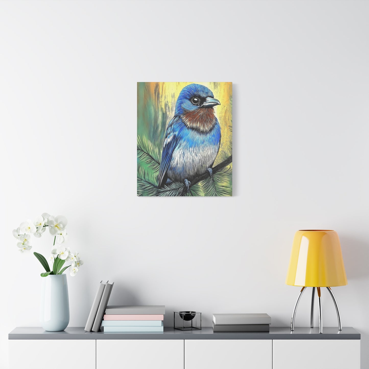 Canvas Wall Art - Bluebird Watching