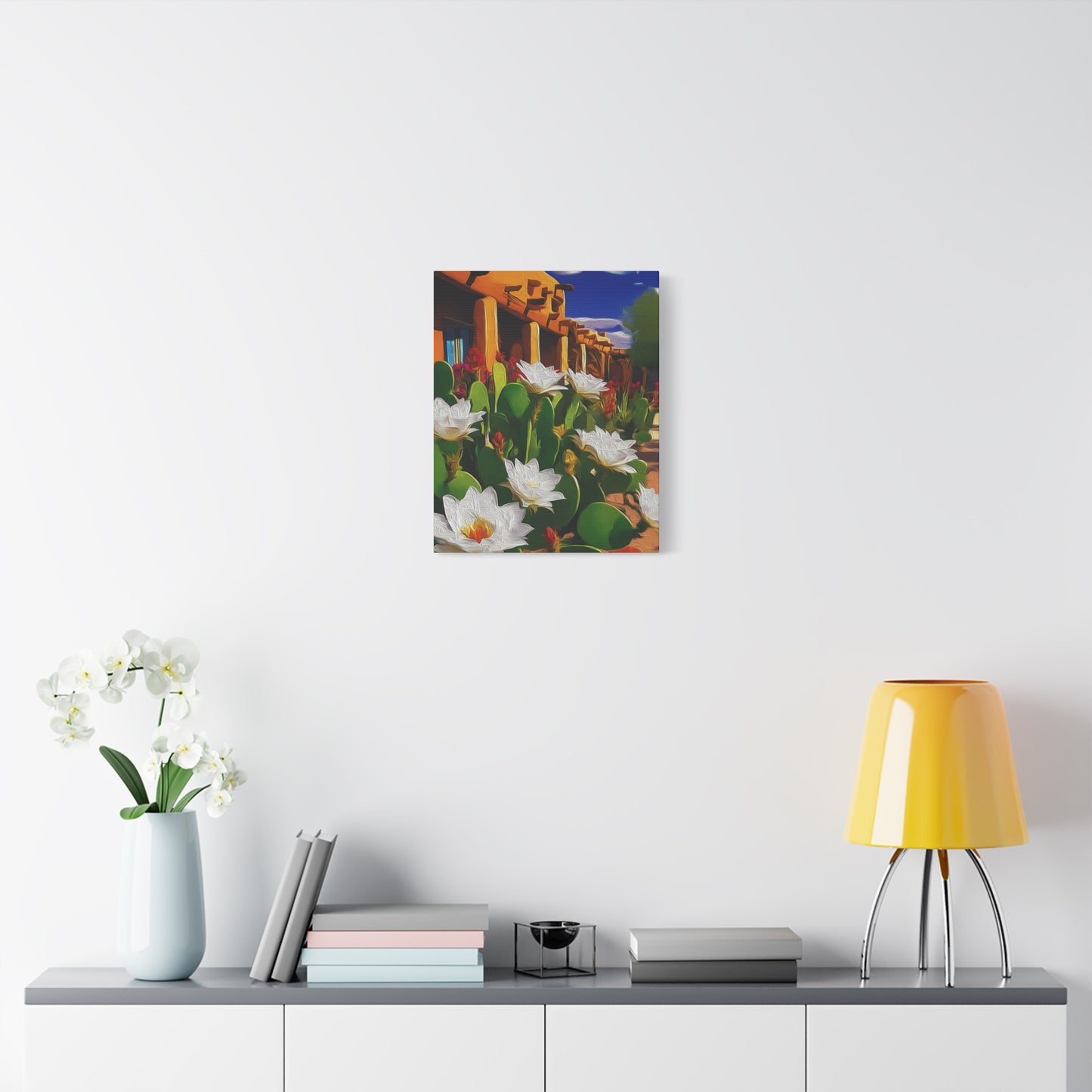Canvas Wall Art - Cacti Blooming Beauty