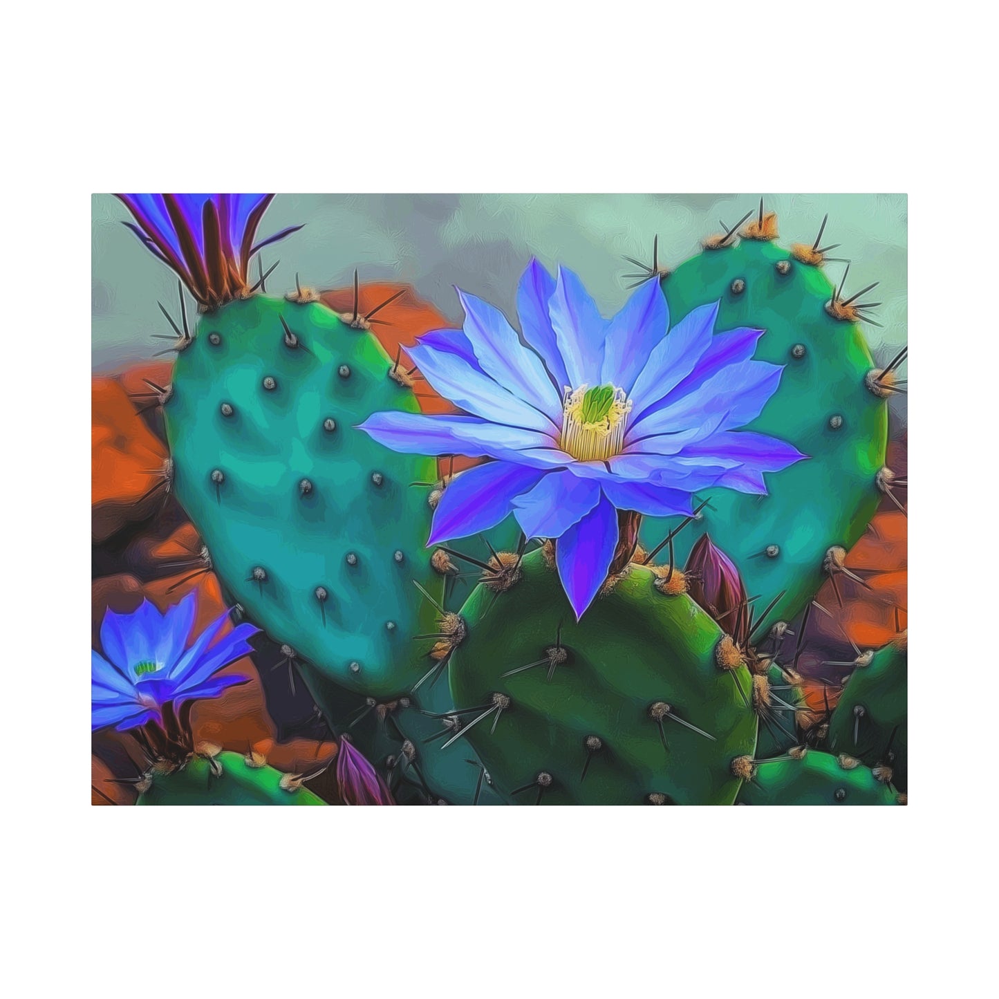 Vibrant Cactus Flower Canvas Art