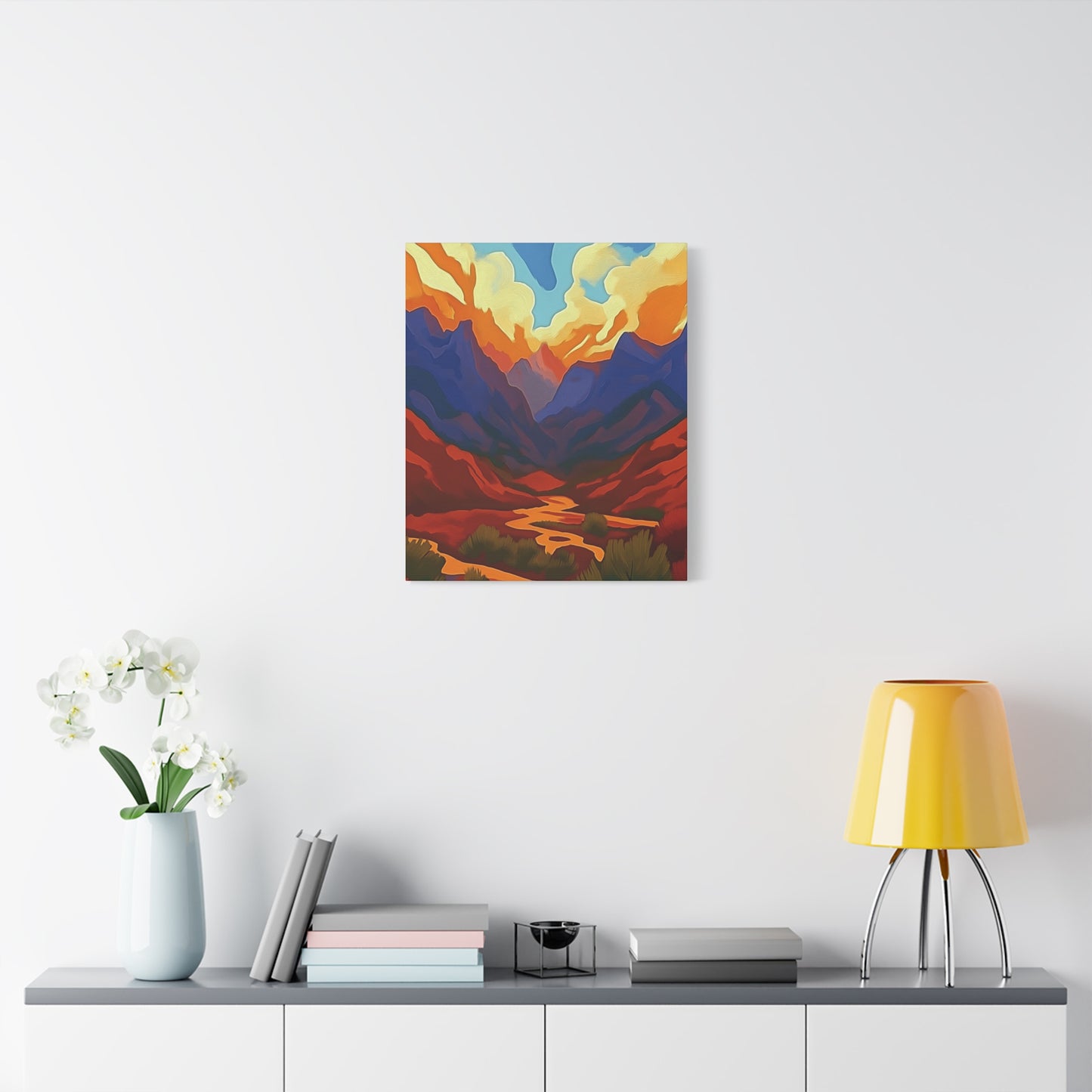 Vibrant Mountain Sunset Landscape-Where are we 2