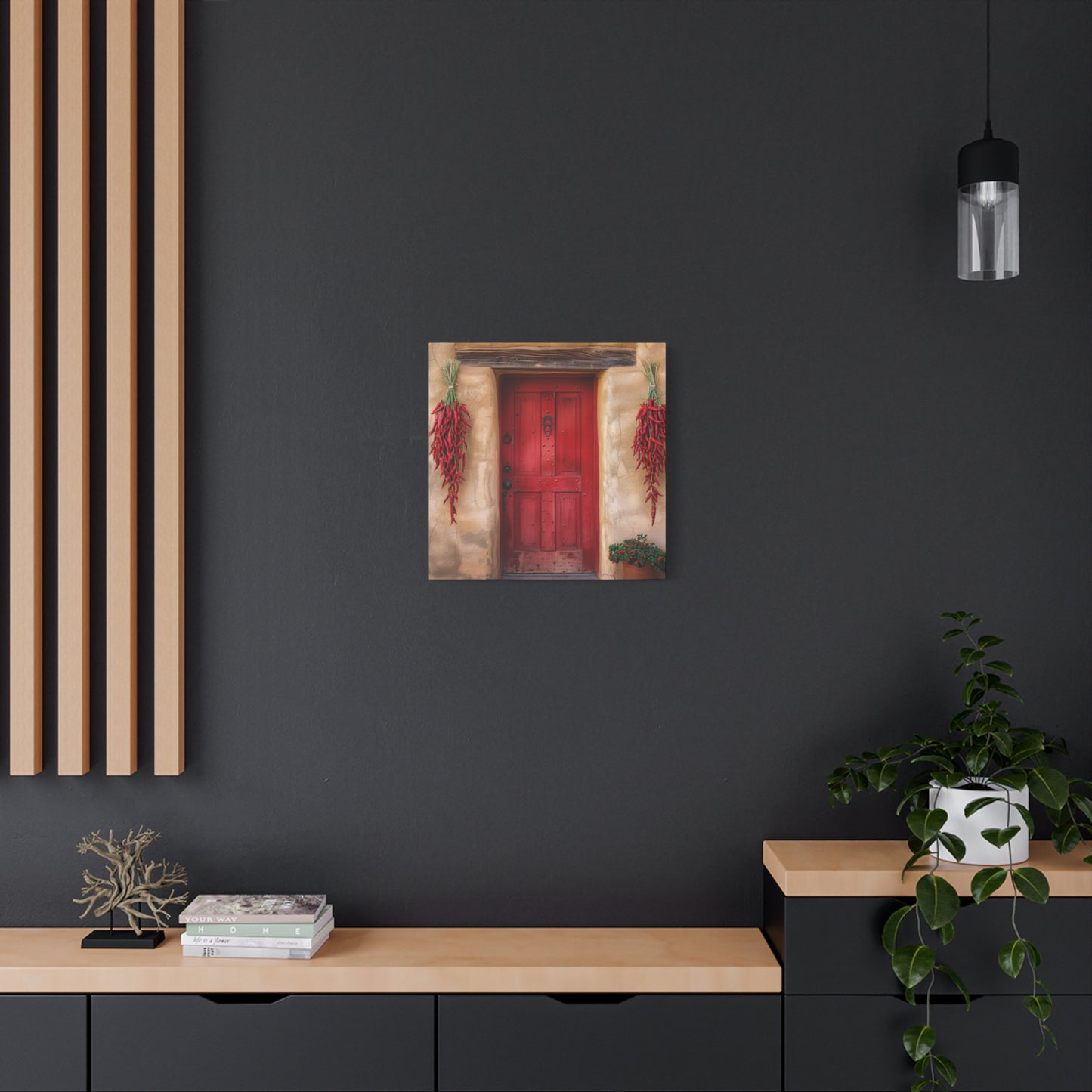 Canvas Wall Art Santa Fe Red Door