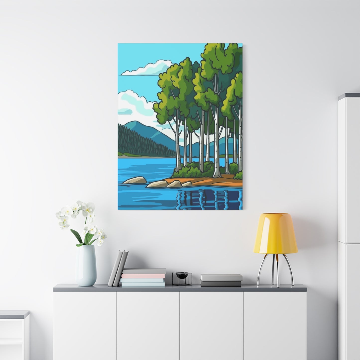 Canvas Print - Bold Mountain Lake