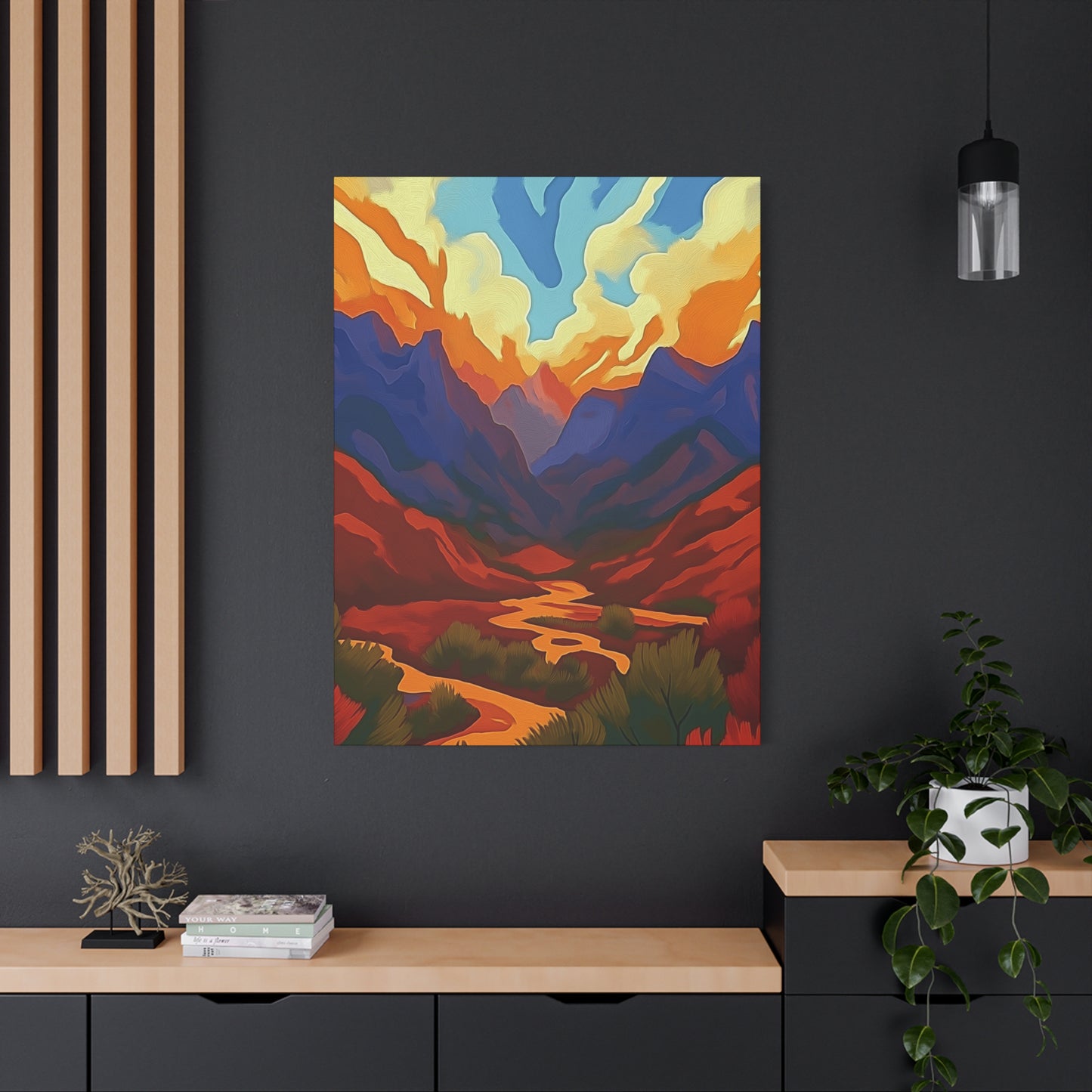 Vibrant Mountain Sunset Landscape-Where are we 2