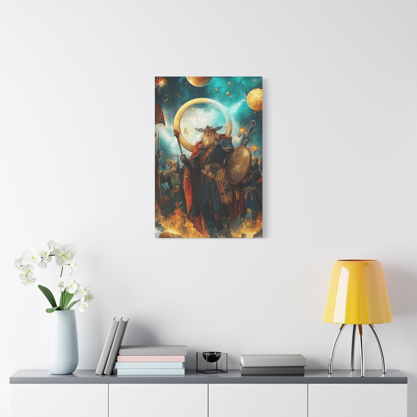 Mythical Warrior Canvas Art - Stretched Wall Decor for Fantasy Lovers