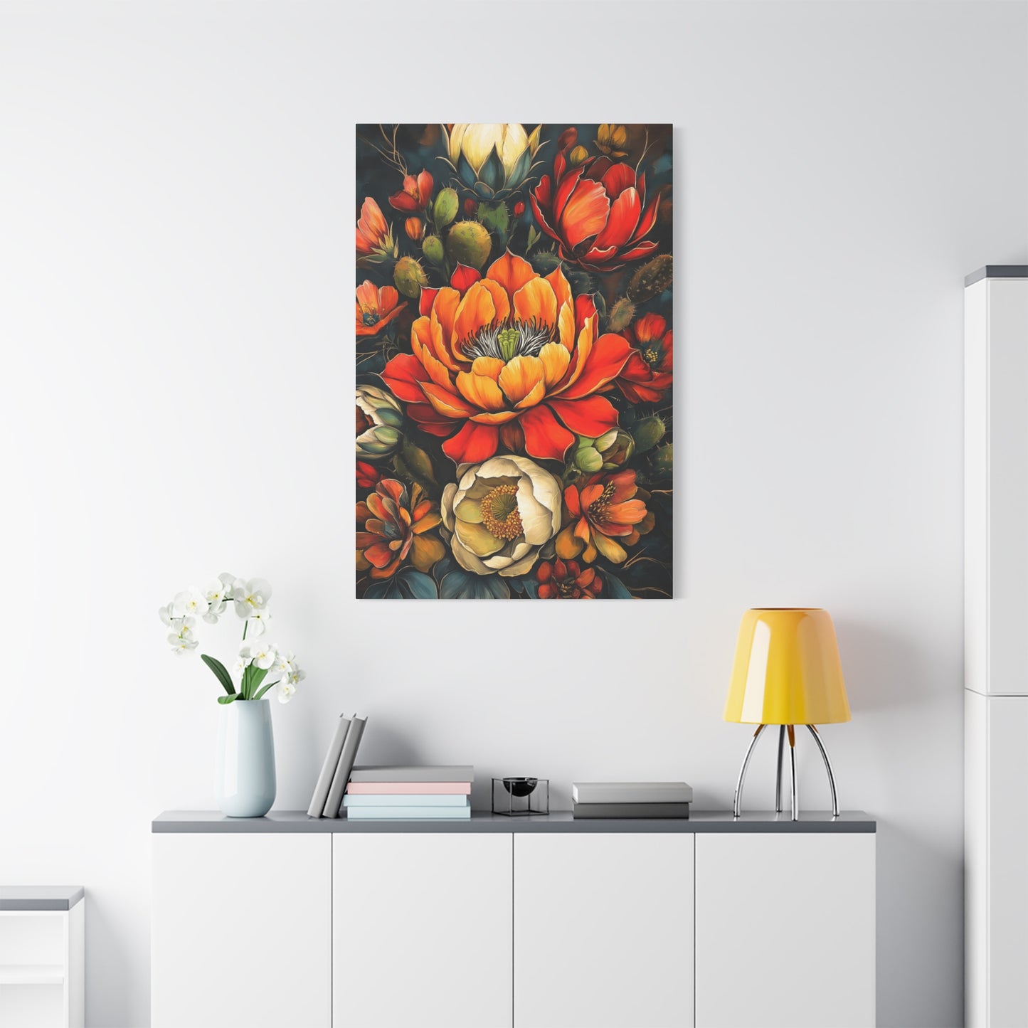 Vibrant Bold Floral Canvas Art -