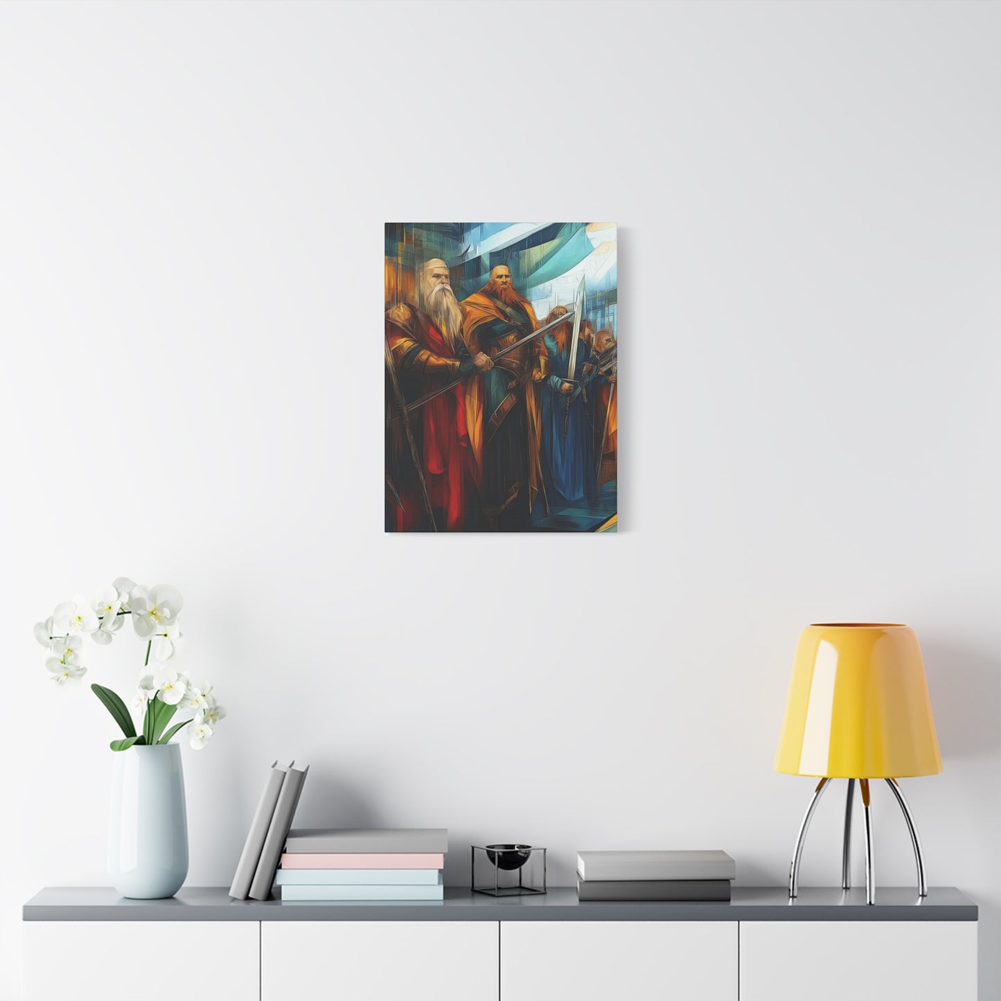 Epic Fantasy Art Canvas Print - Stretched 1.25" Wall Decor Featuring Legendary Warriors