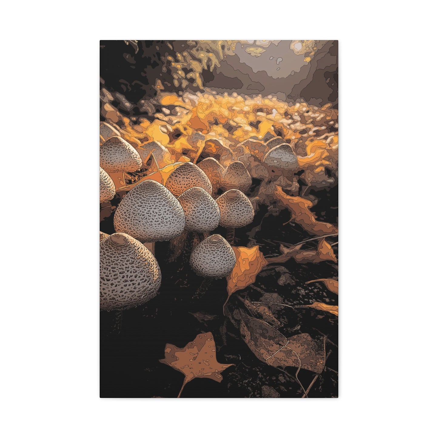 Canvas Print - Golden Colorado Mushrooms