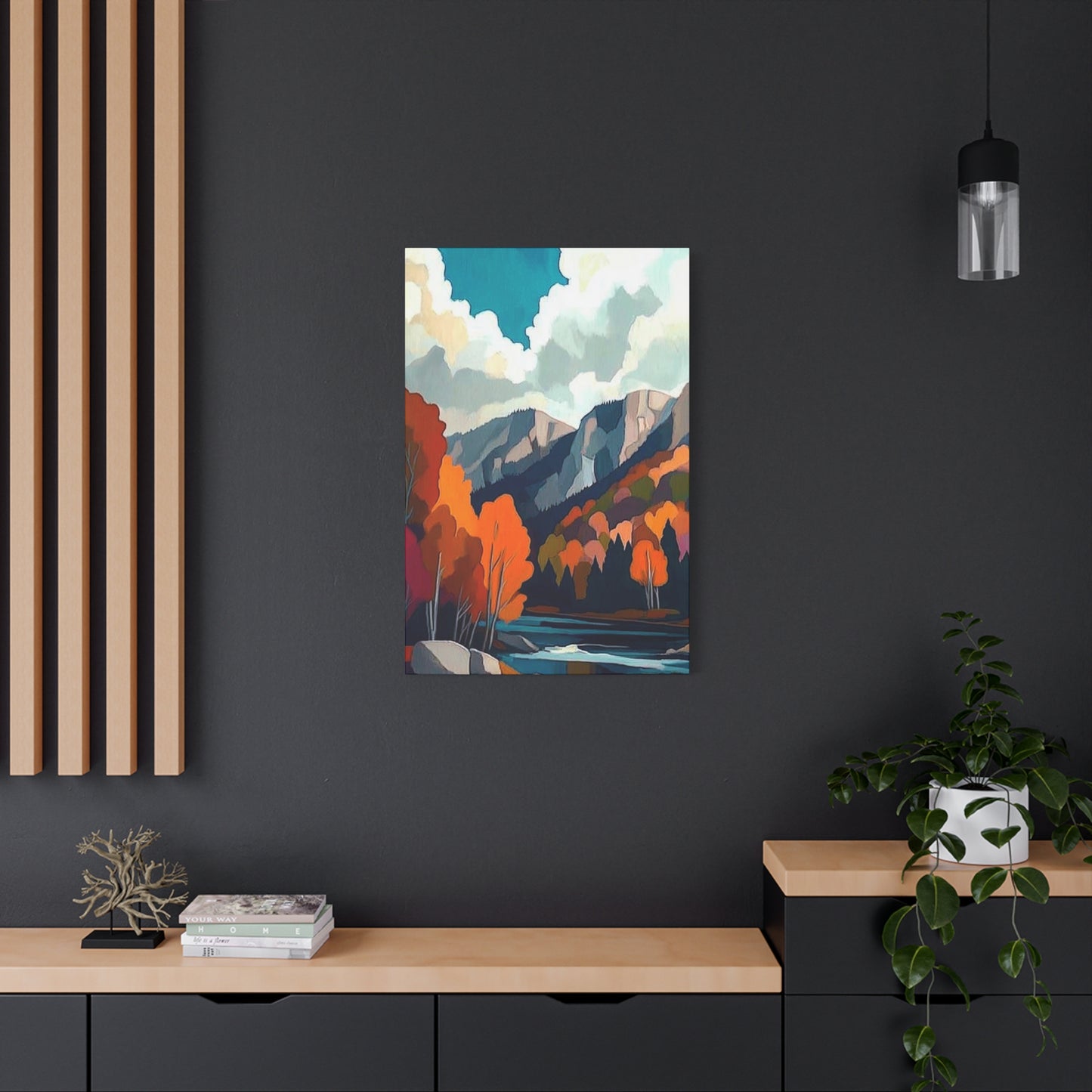 Canvas Print Magic Trees and Mountains