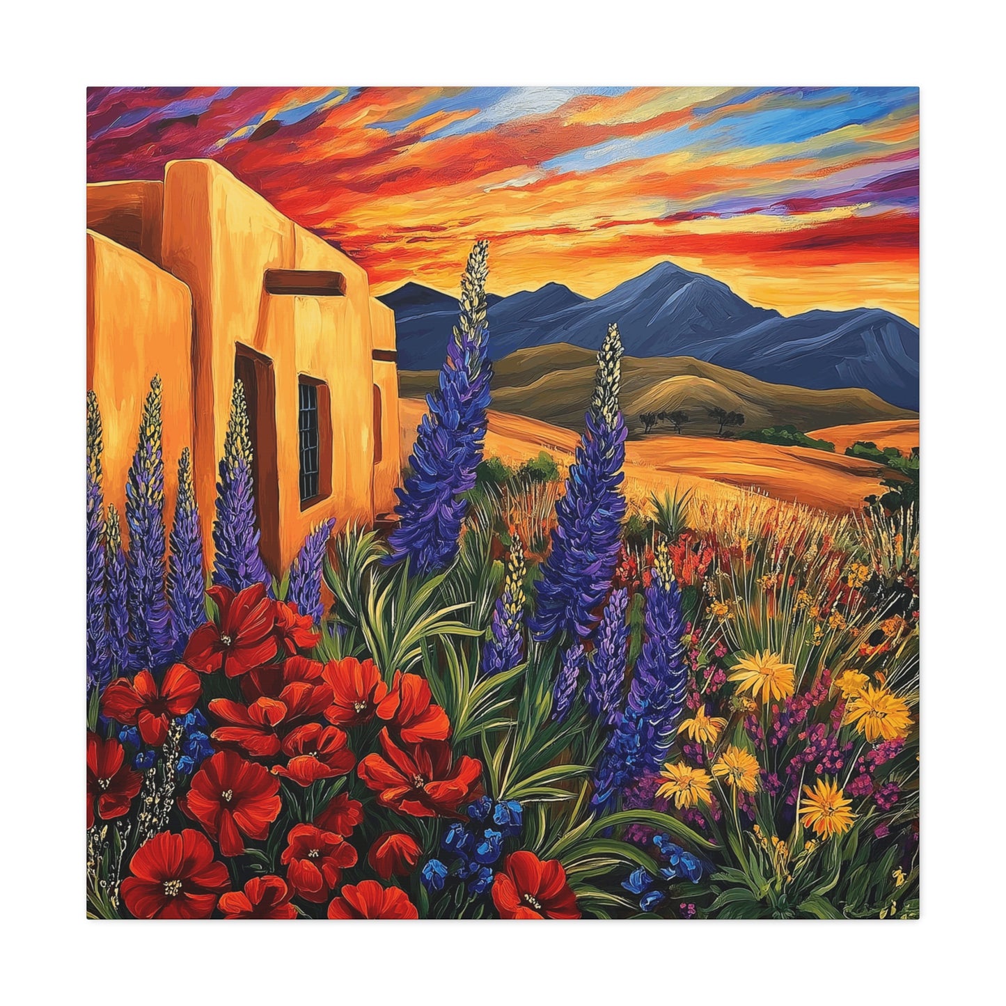 Canvas Wall Art - Sunny New Mexico Casa