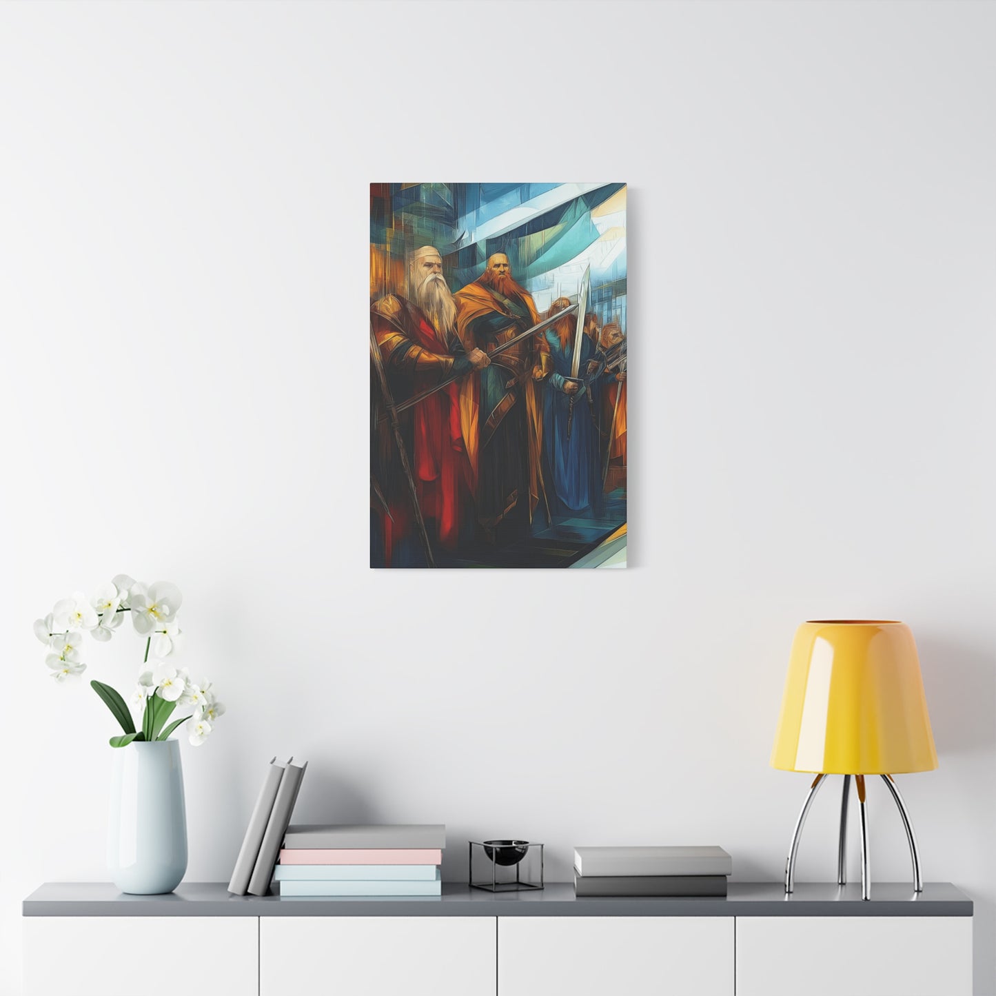 Epic Fantasy Art Canvas Print - Stretched 1.25" Wall Decor Featuring Legendary Warriors