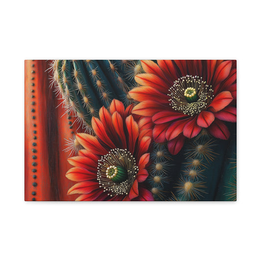 Canvas Print Santa Fe Cacti Flower Up Close 2