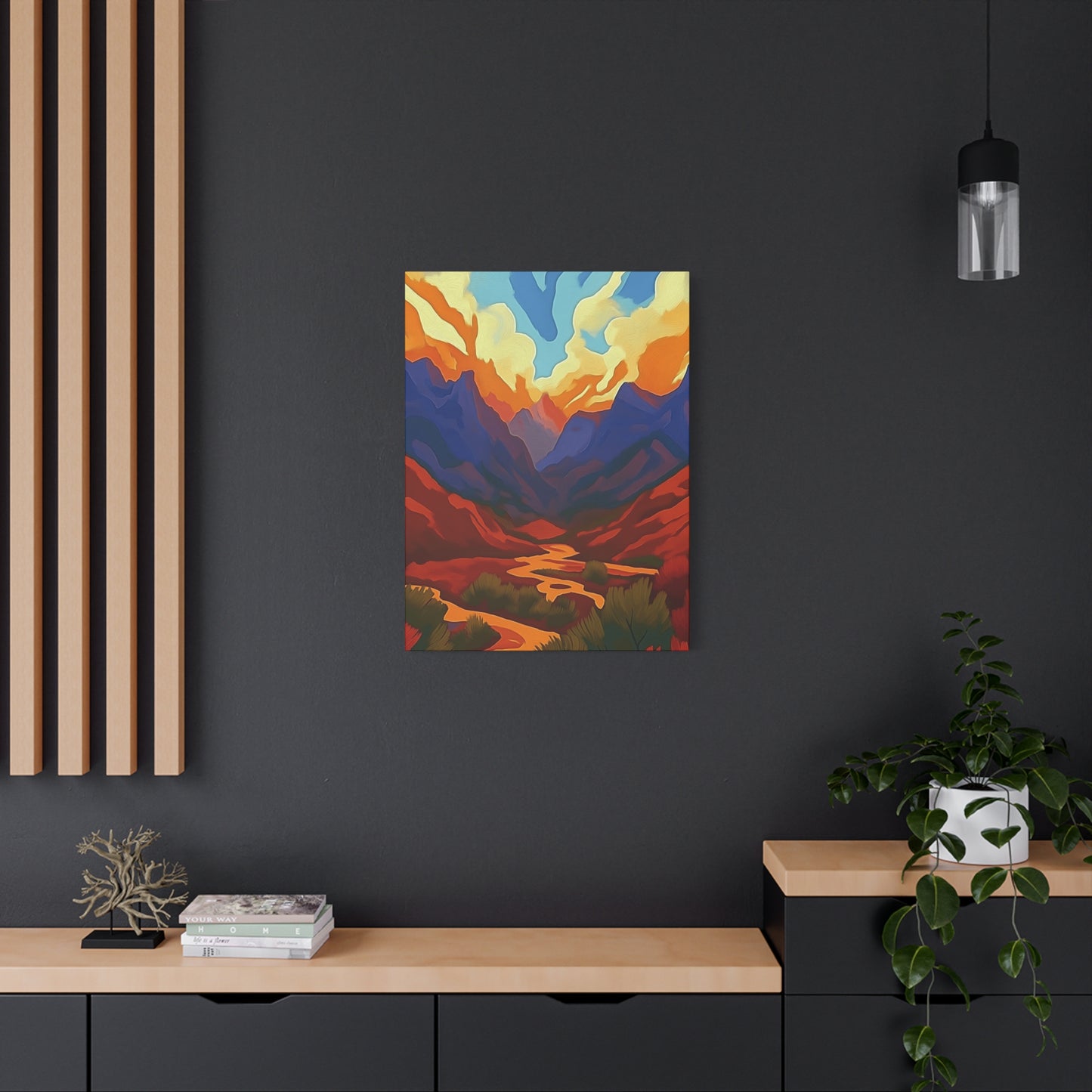 Vibrant Mountain Sunset Landscape-Where are we 2