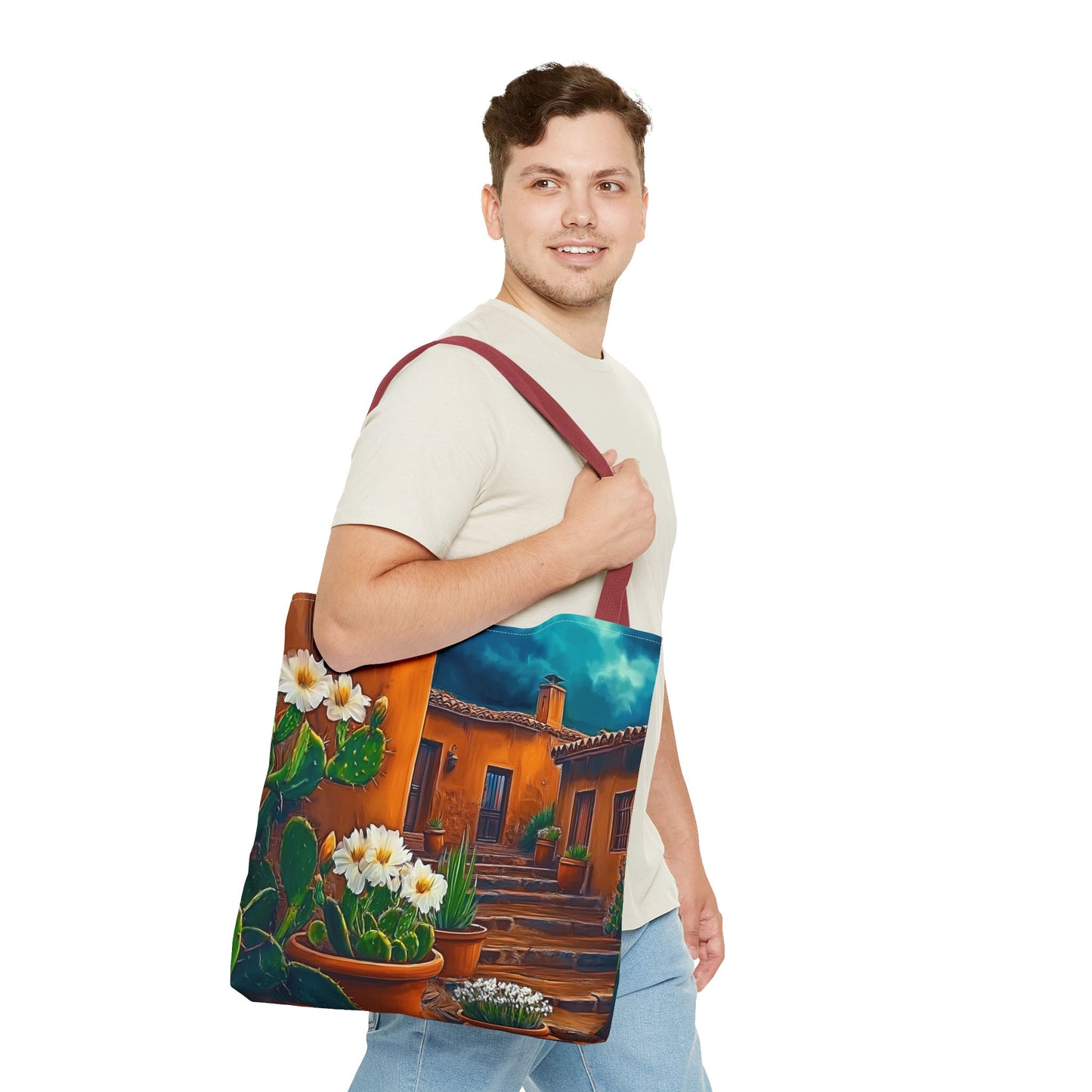 Vibrant Floral Tote Bag, Flower Print Satchel, Eco-Friendly Shopping Bag, Travel Companion, Unique Gift for Nature Lovers