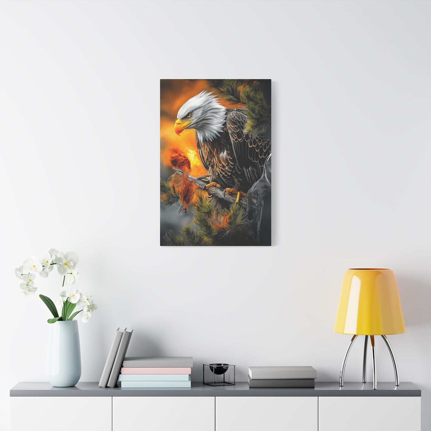 Eagle Canvas Art - Fierce Eagle Wildlife Wall Decor