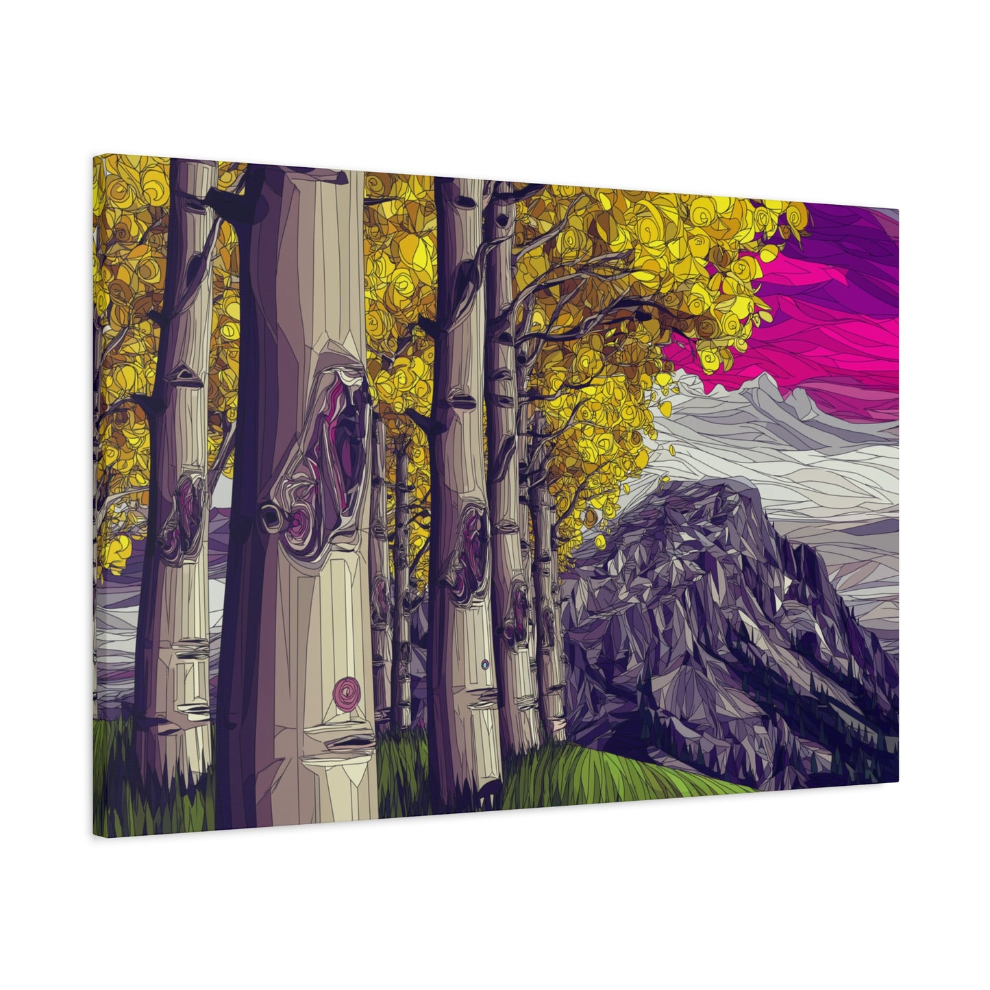 Canvas Print - Aspen Bolder Trees