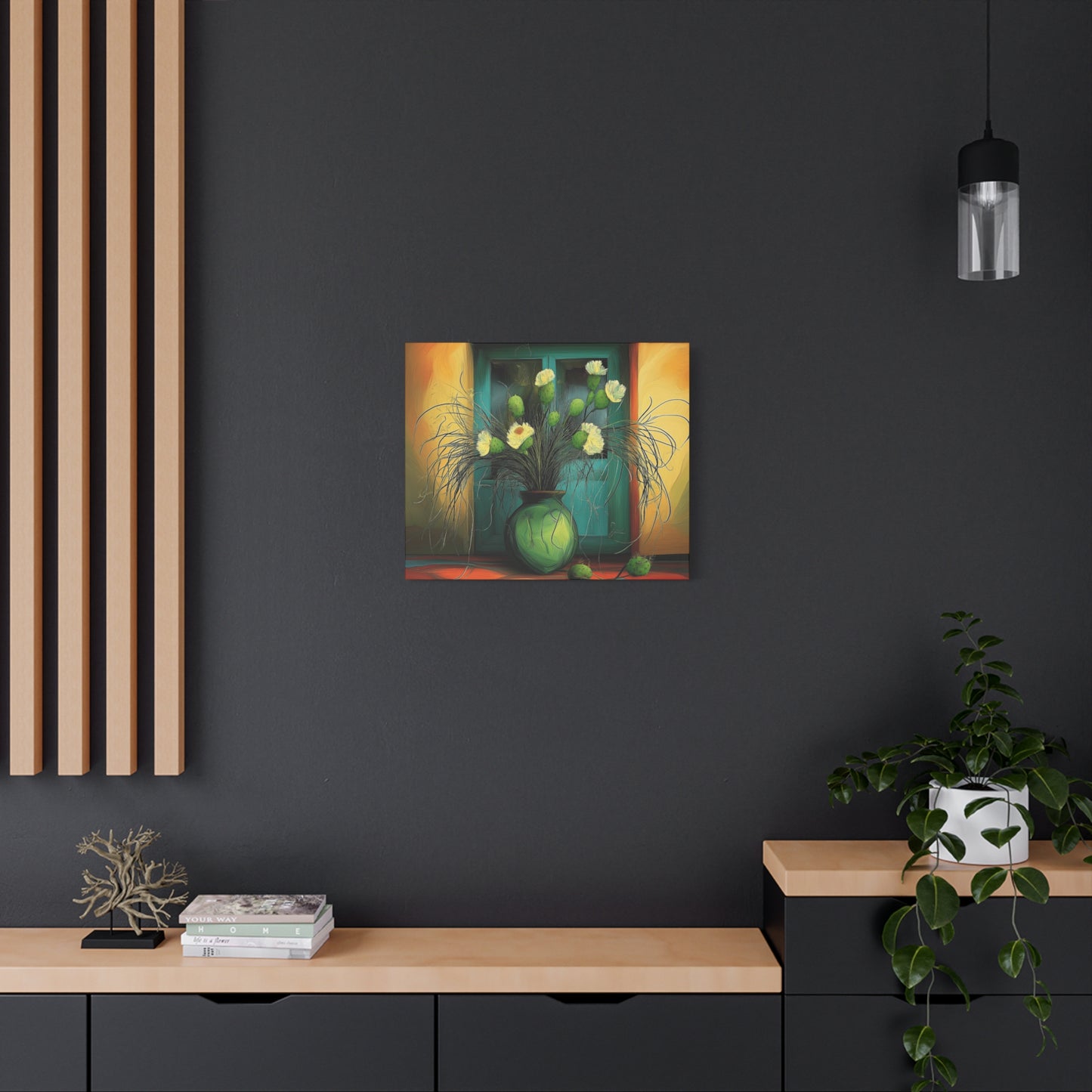 Vibrant Cactus Flower Canvas Print - Stretched Wall Art for Home Decor